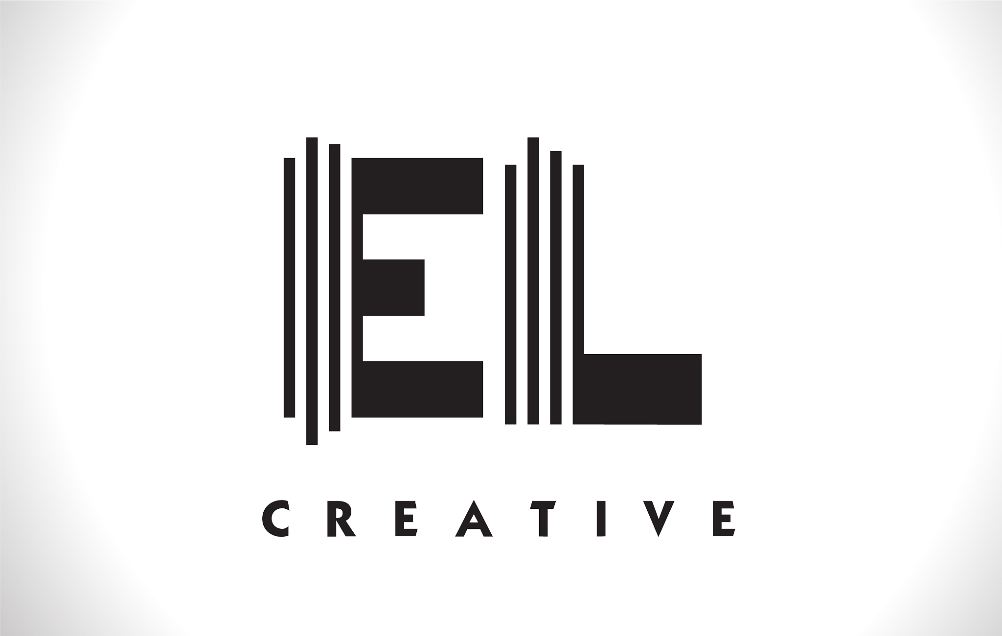 el logo letter with black lines design line letter
