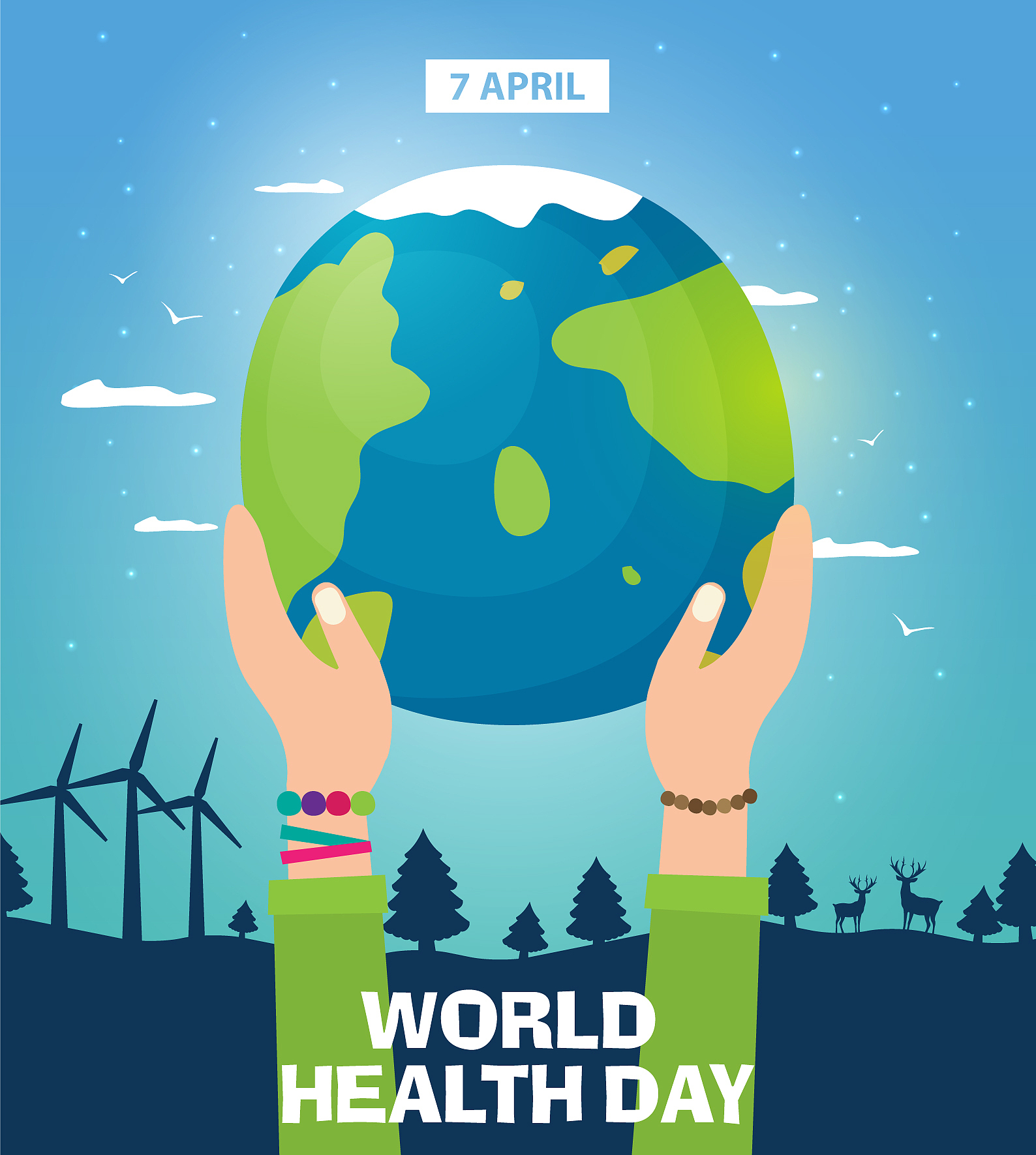 world health day poster or banner background