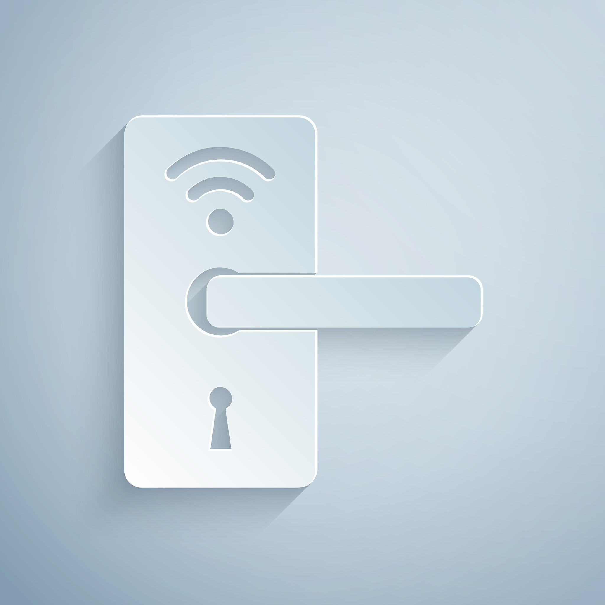 paper cut digital door lock with wireless