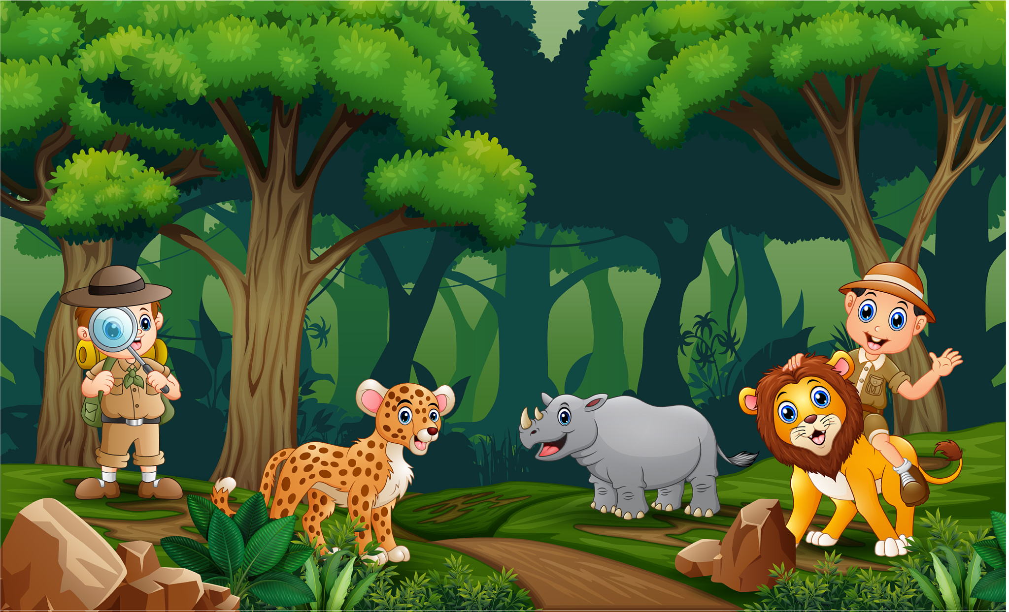 一个小朋友在弹吉他猴子兔子猫松鼠小鸟在跳舞怎么编故事用250字帮我详细描述