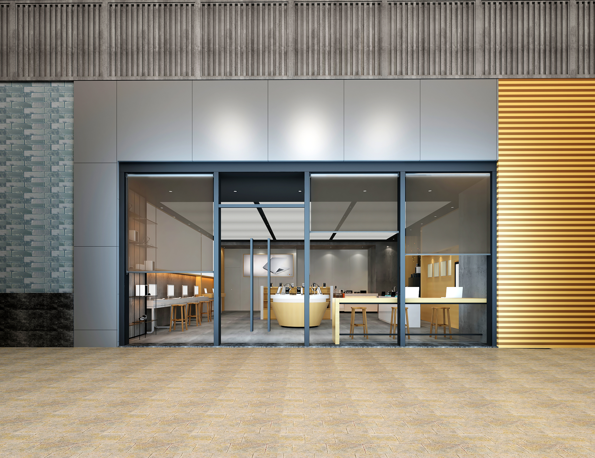 translate the following to chineseThe shop entrance design is the refection of the shop interior design ii High quality of materials must be used at shopfront all stainless steel used at shopfront mus