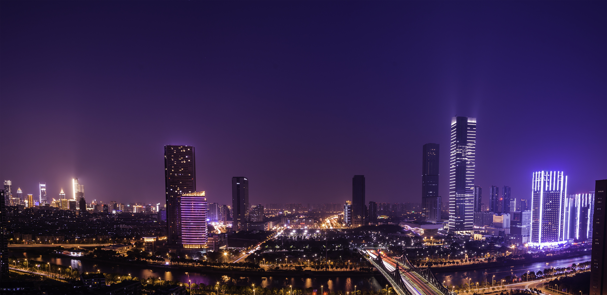 skyline of city