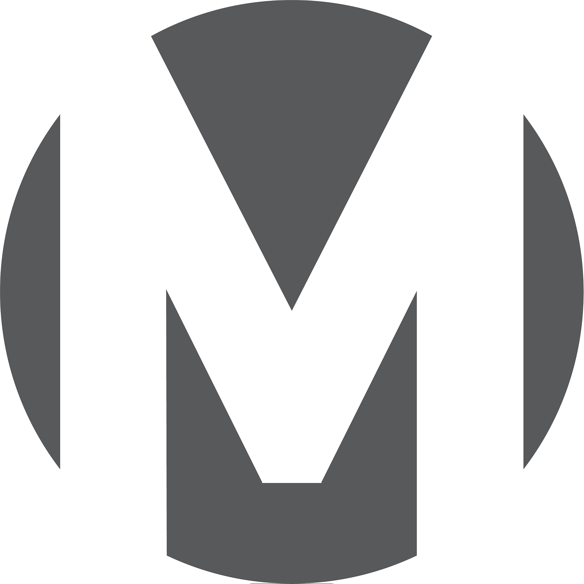m letter logo design -template