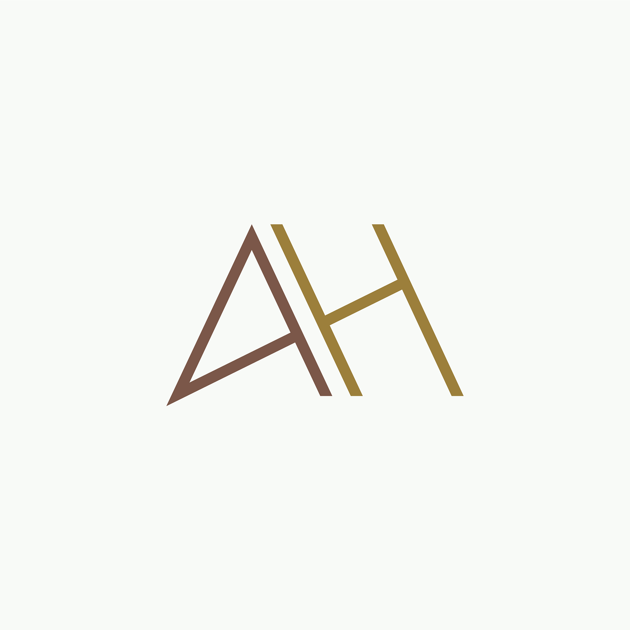 initial letter ah logo or ha logo designs