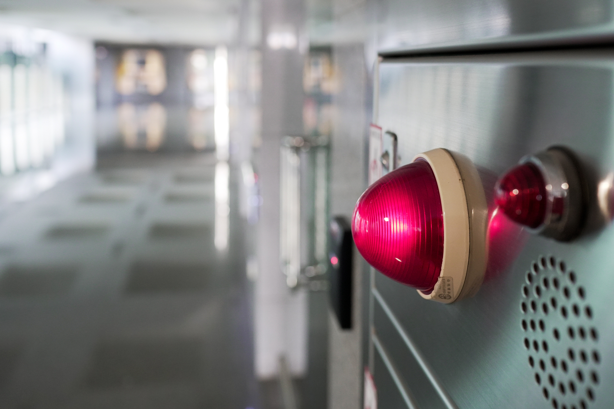 fire equipment. includes fire extinguisher, alarm bells and warn