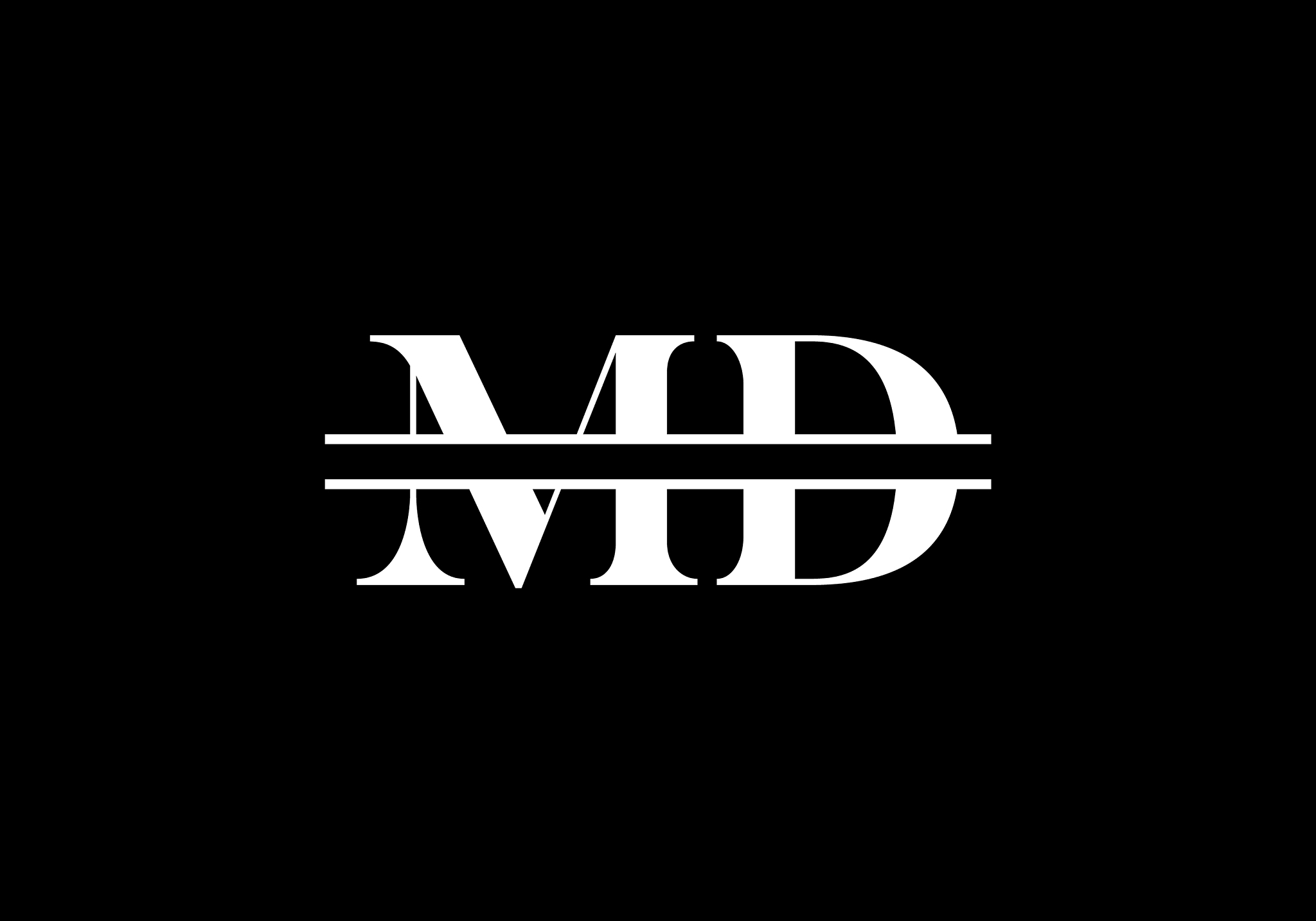 initial monogram letter m d logo design template