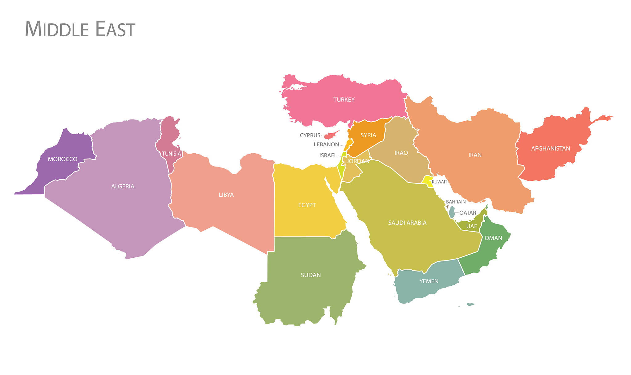 map middle east