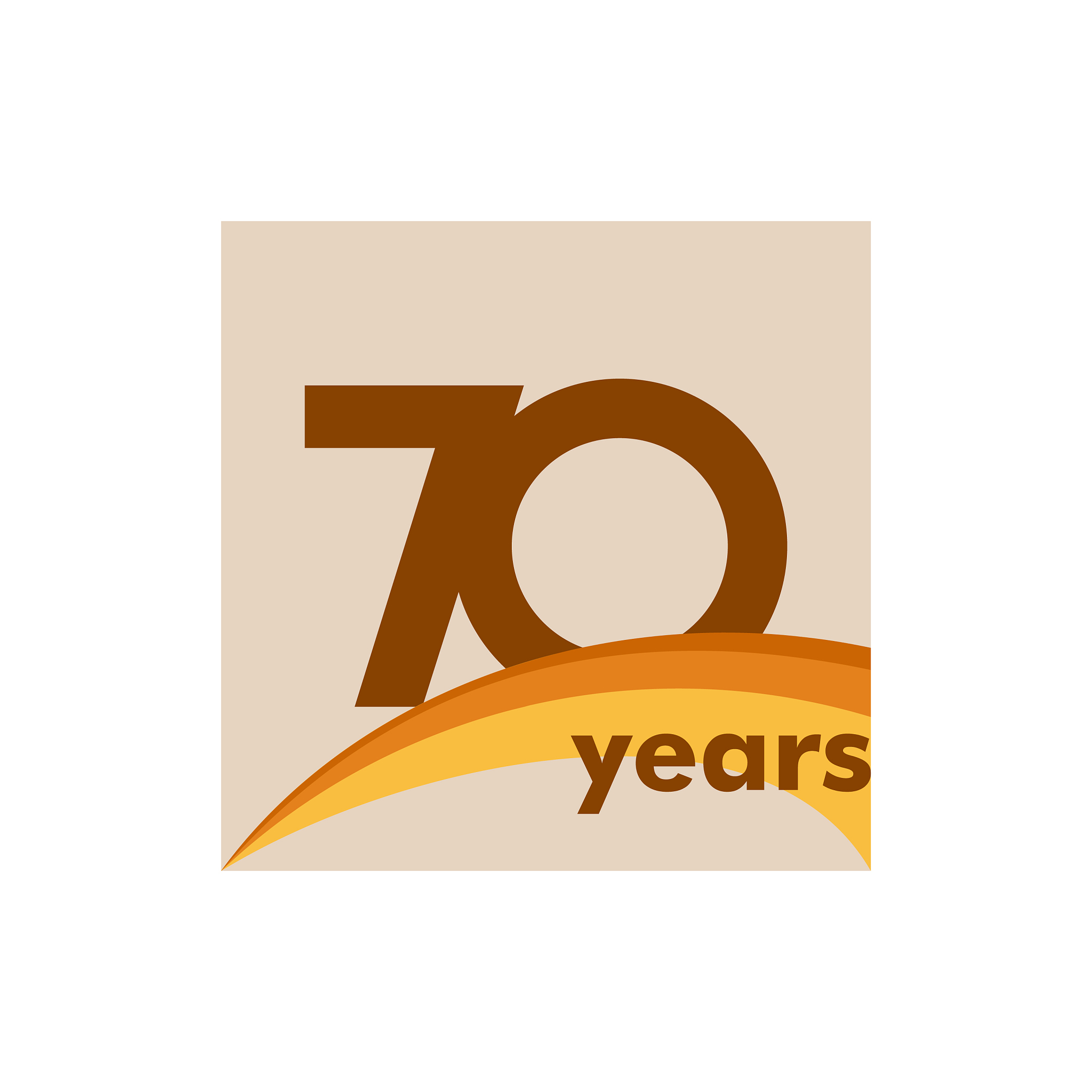 70 years anniversary template design