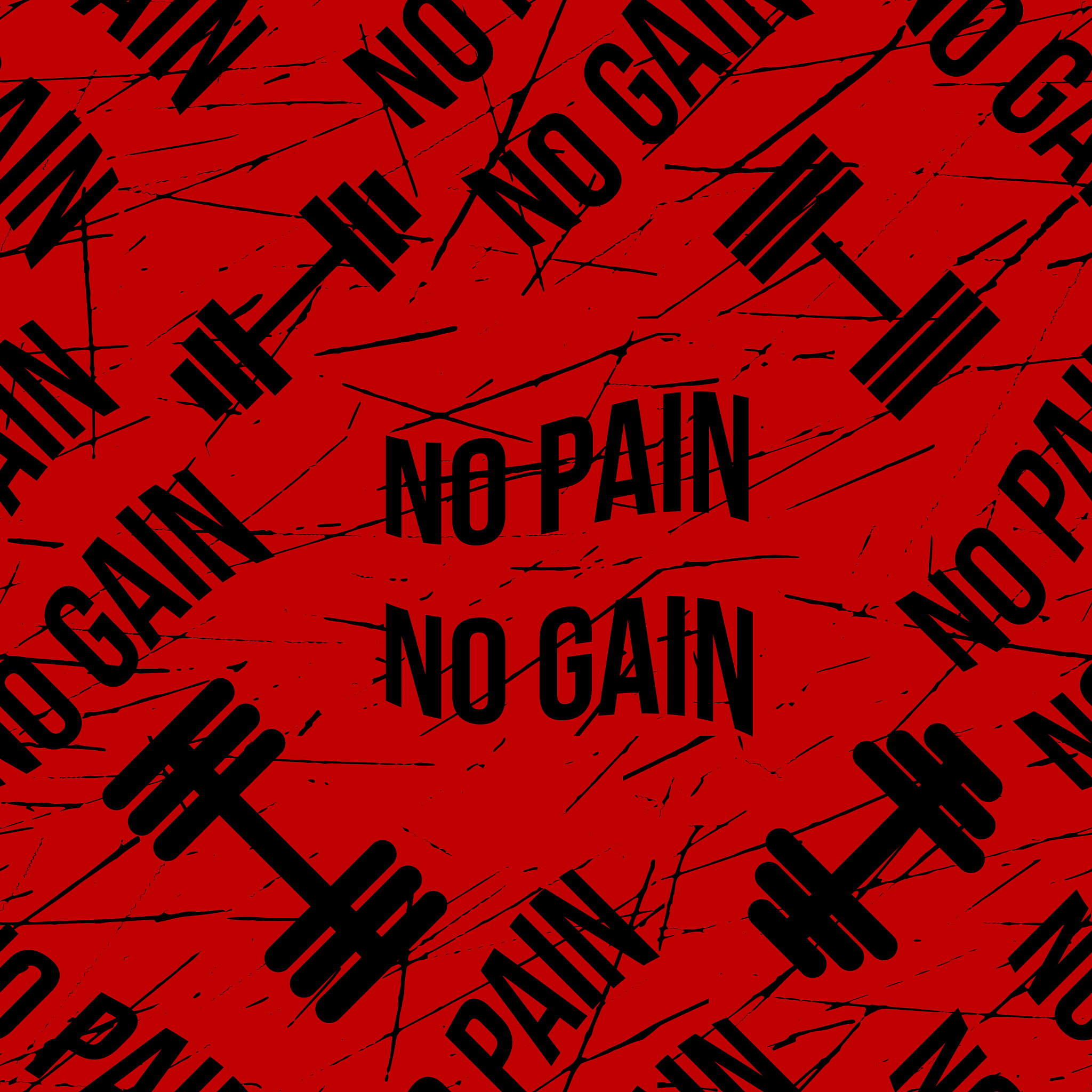 no pain no gain red blood seamless pattern grunge