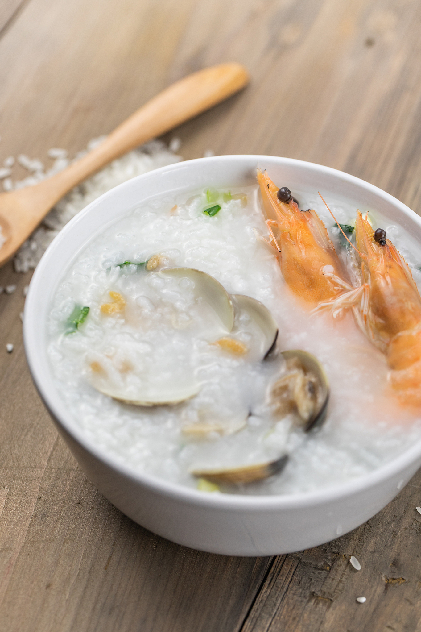 写一份干杯鲜虾粥外卖好评