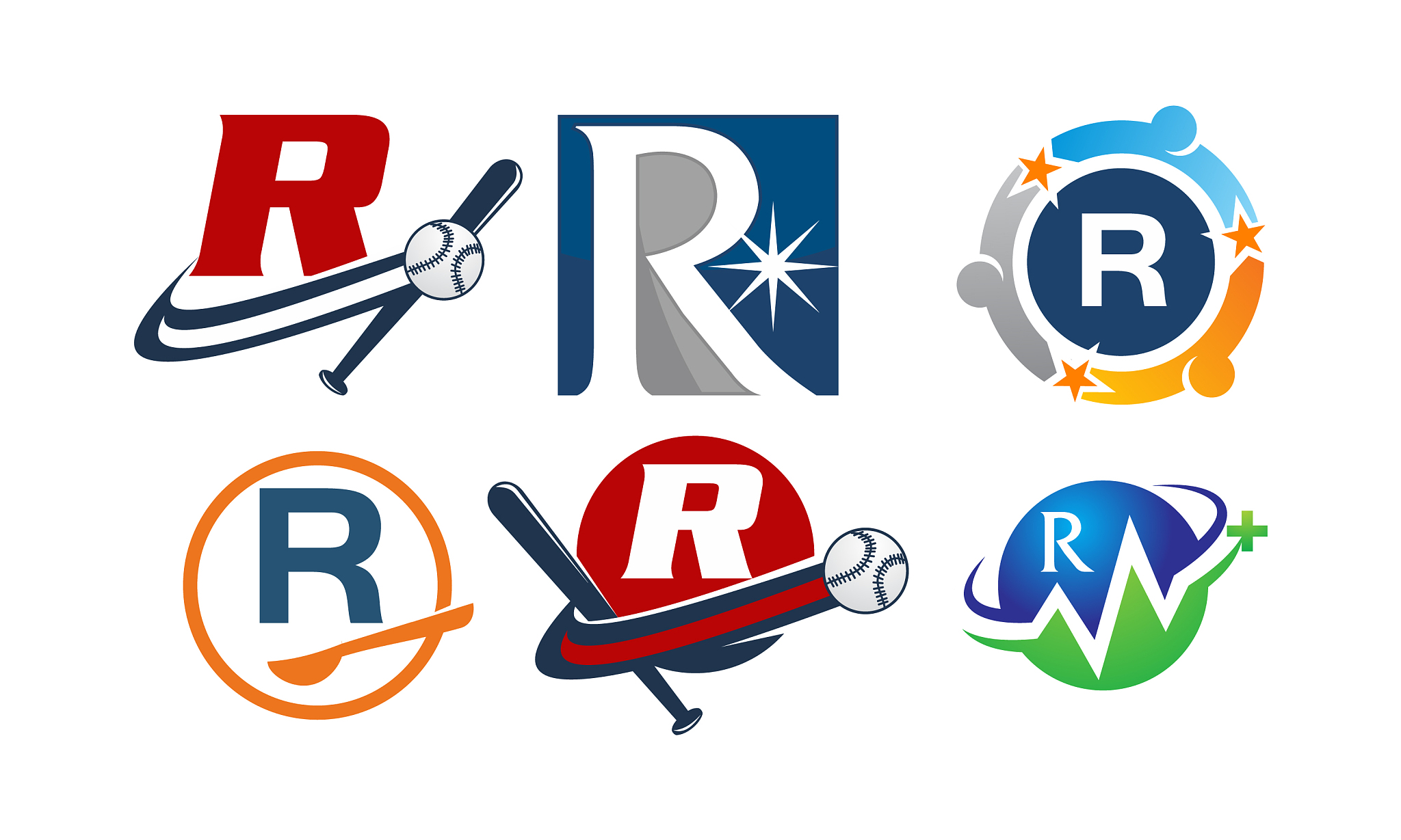 logotype r modern template set