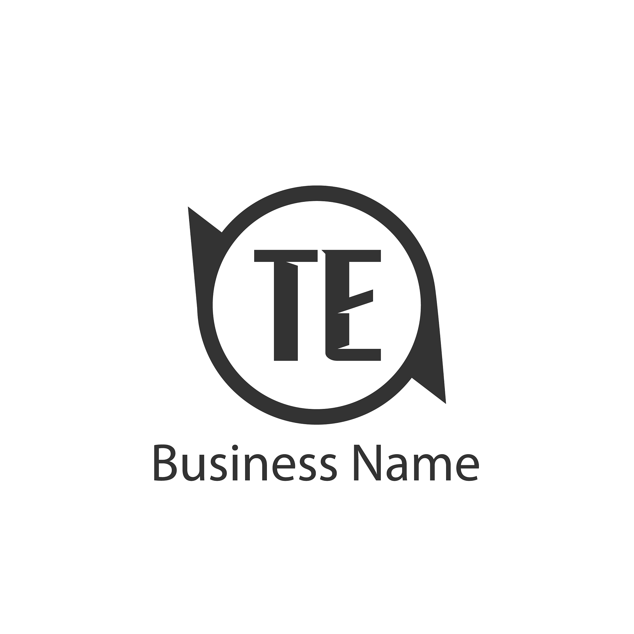 initial letter te logo template design
