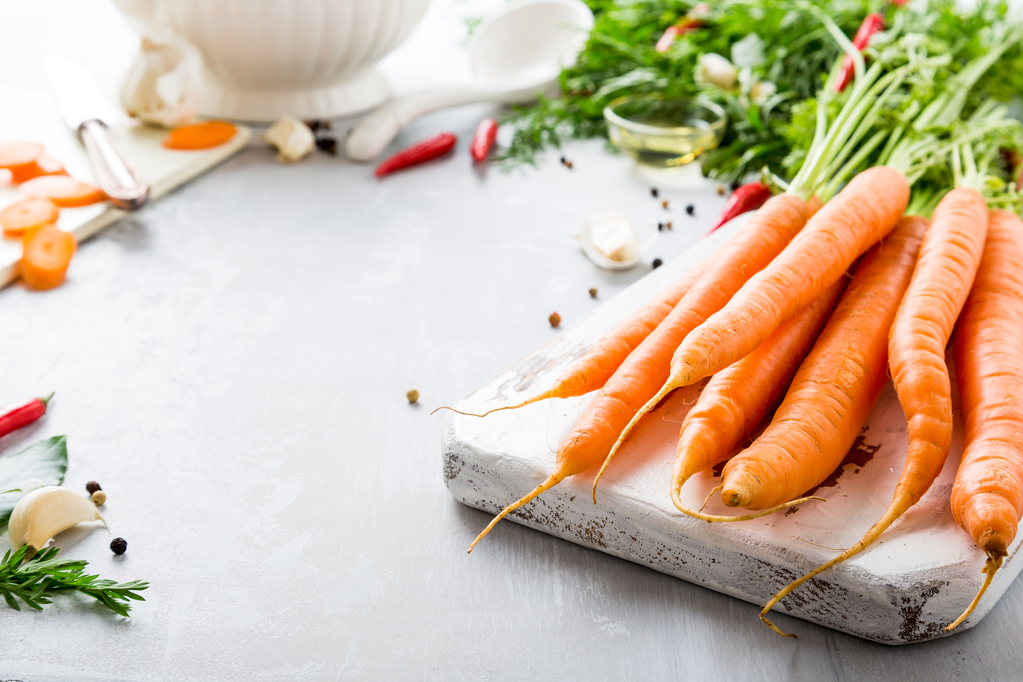 ingredients for carrot soup