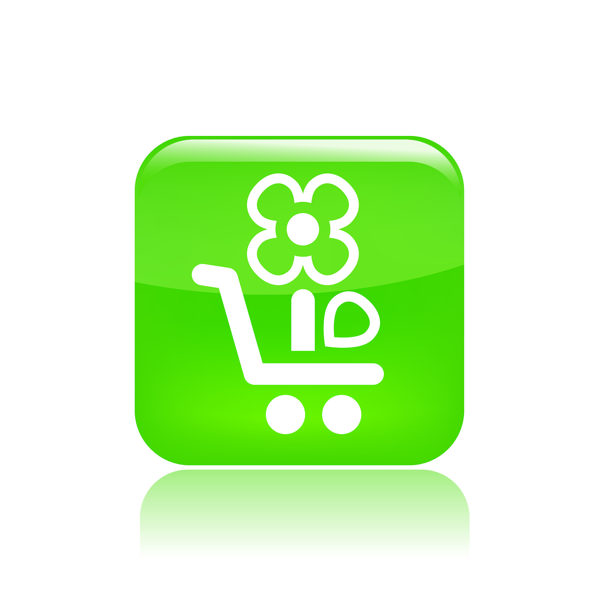 vector illustration of flower buy icon
