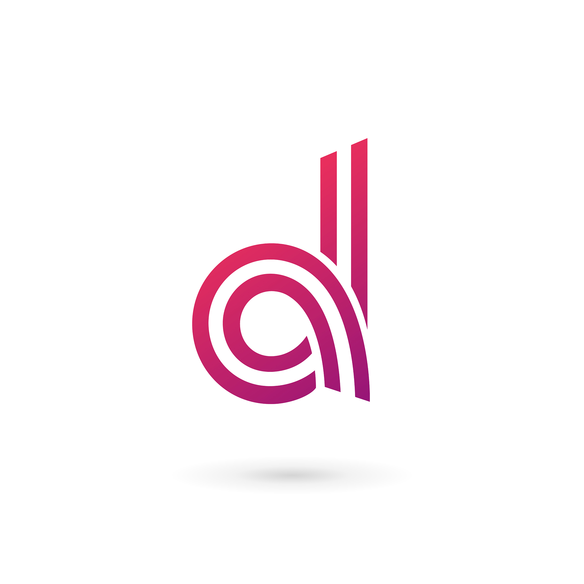 letter d logo icon design template elements