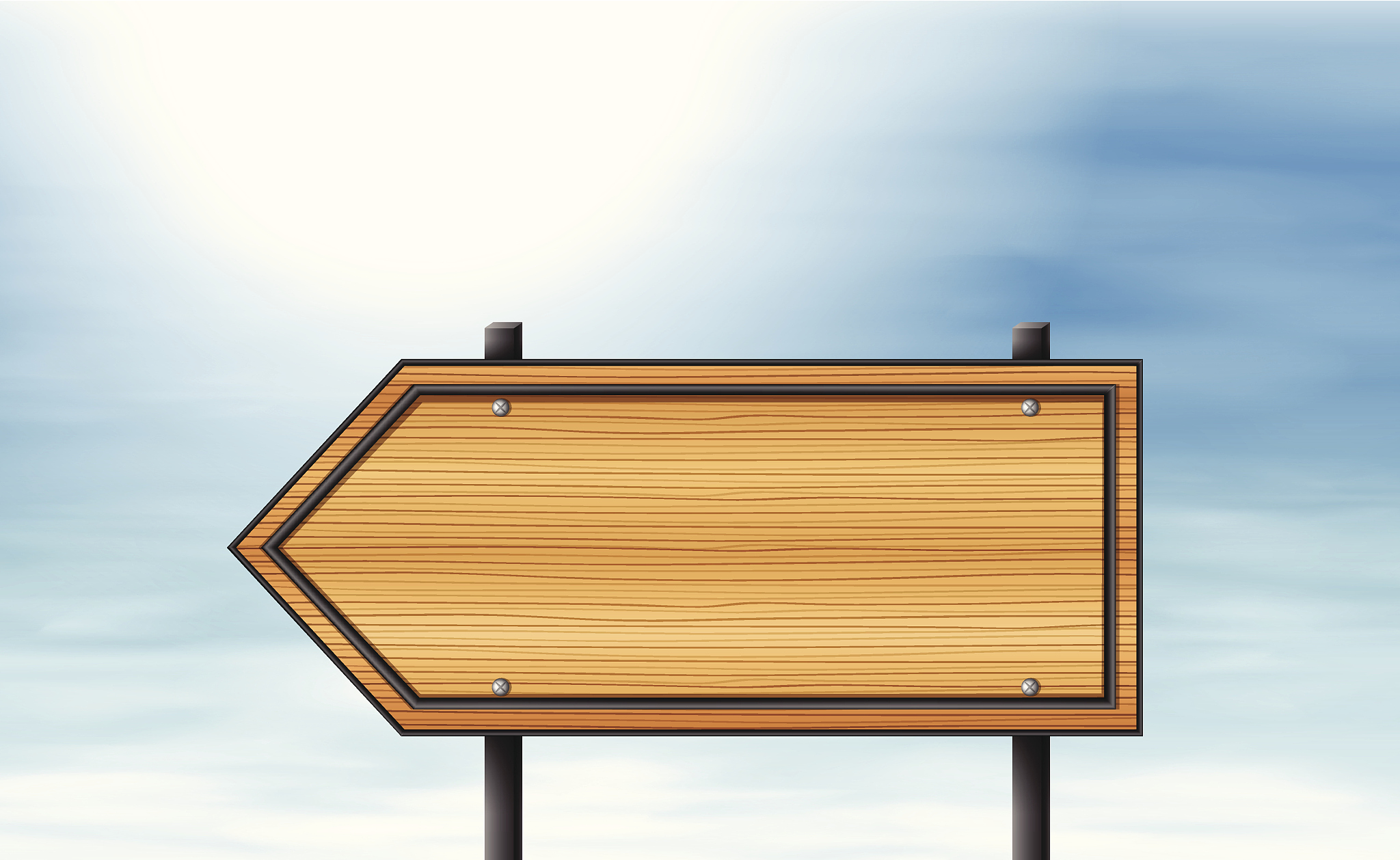 wooden arrow signboard