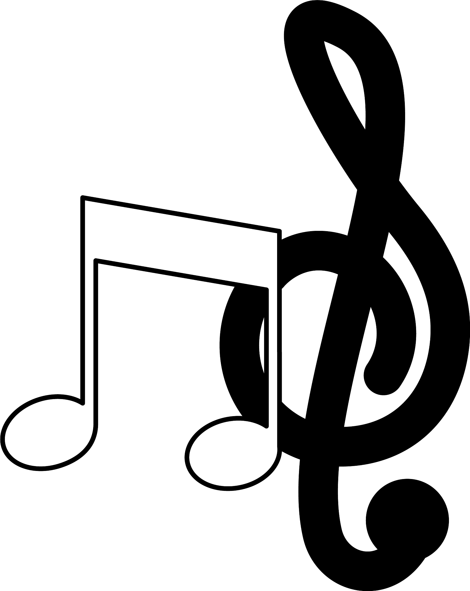 musical note on white background