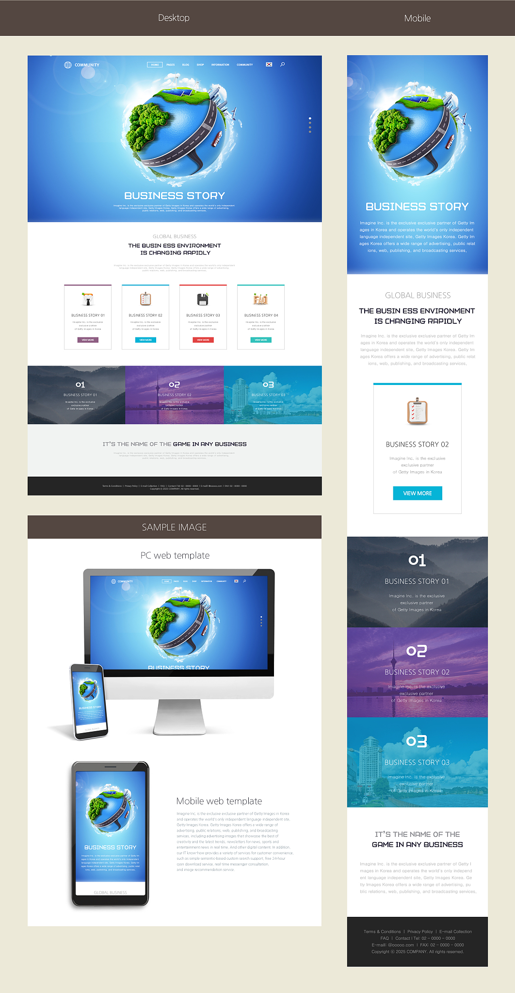 mobile and web template