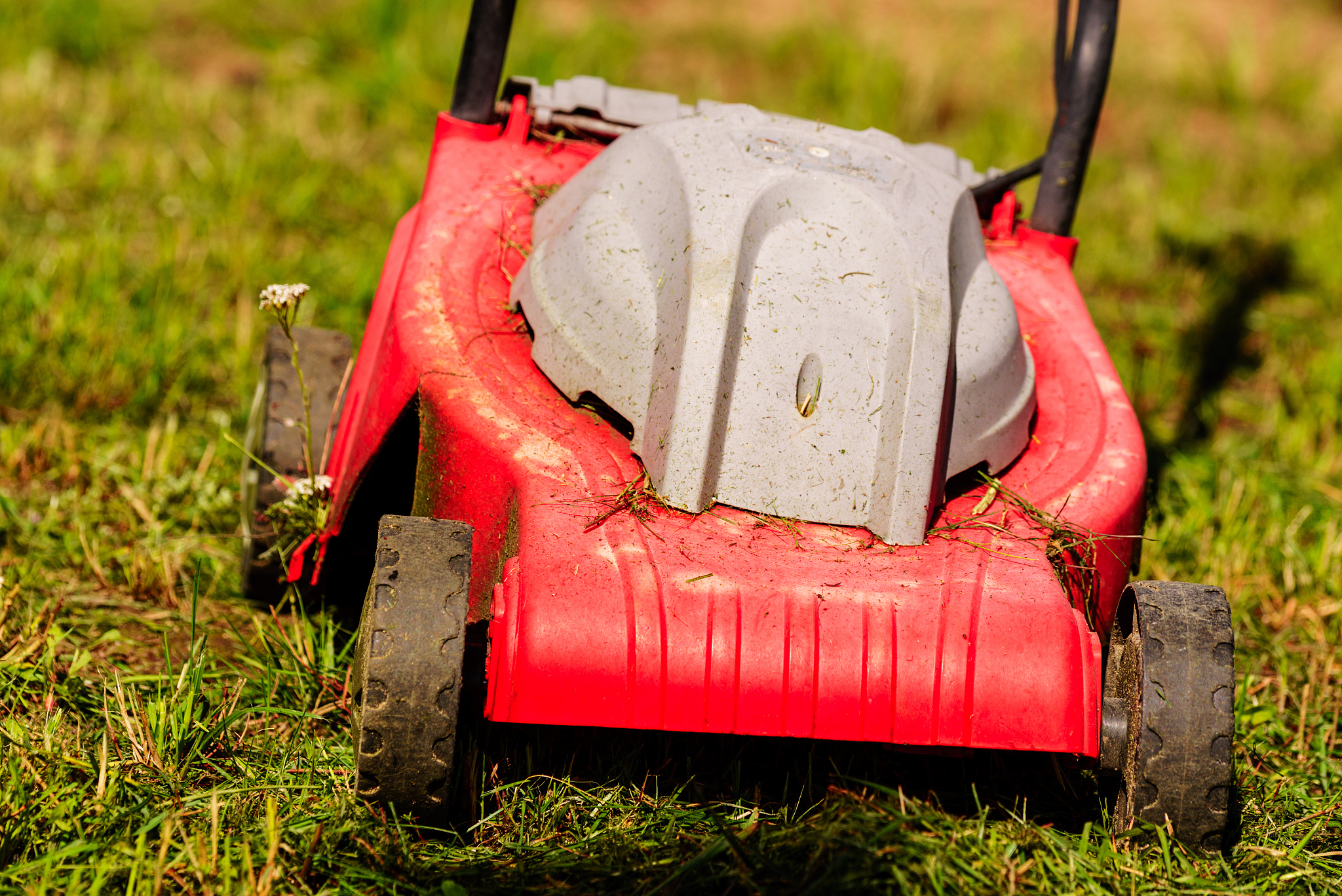 请把以下这段内容精简：A lawn mower reel is the part of a lawn mower that cuts and trims the grass on your lawn It usually consists of a rotating blade that can be powered by an electric or gasoline engine The re