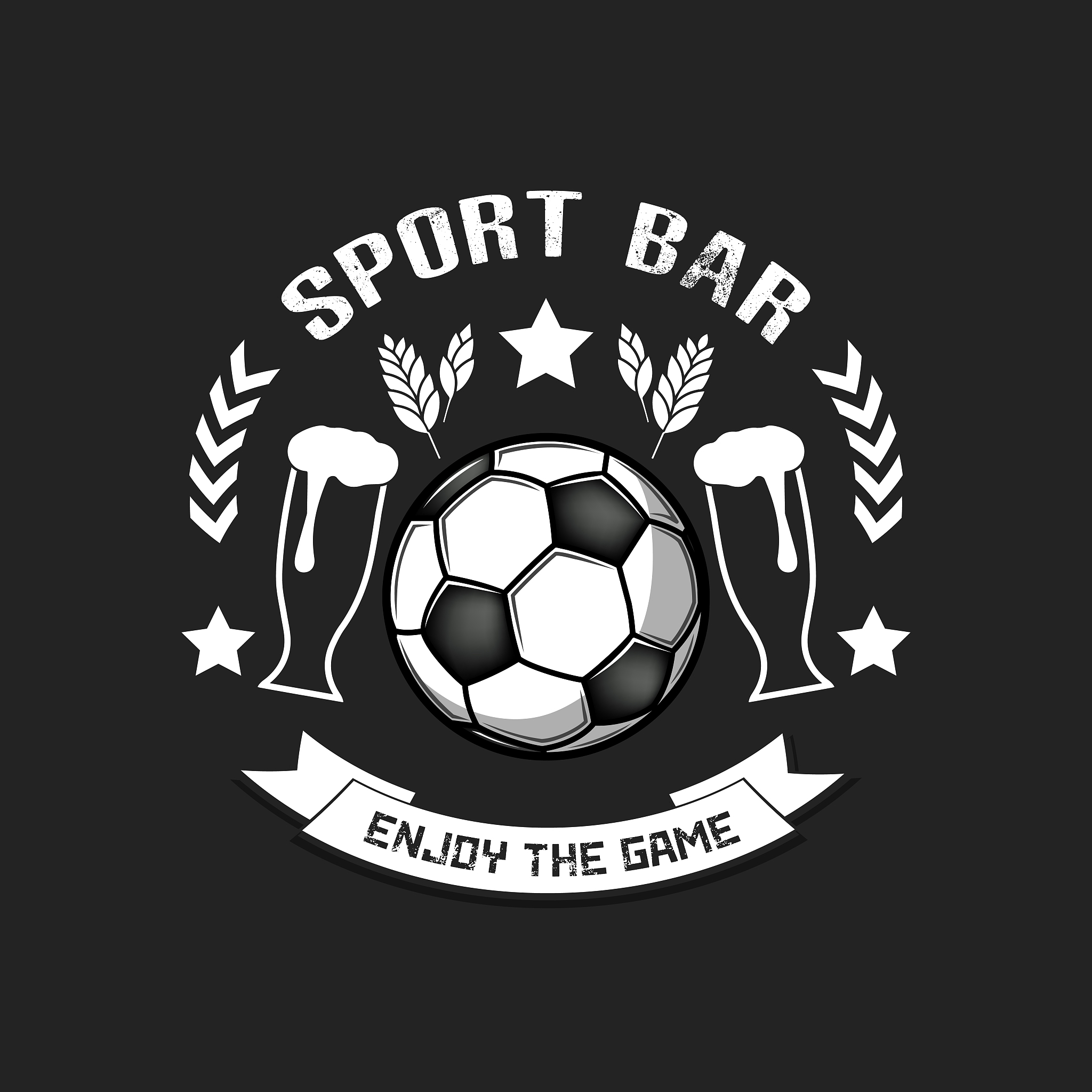 soccer ball and beer glass