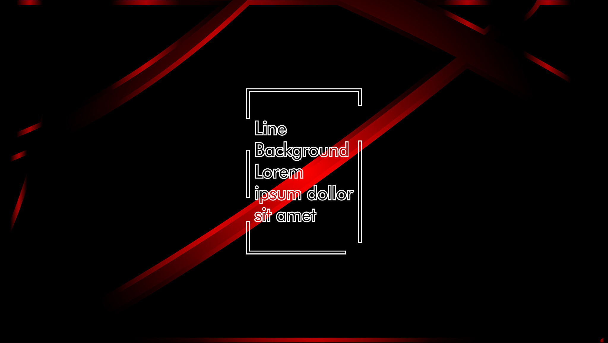 red ribbon wave on a black background layout