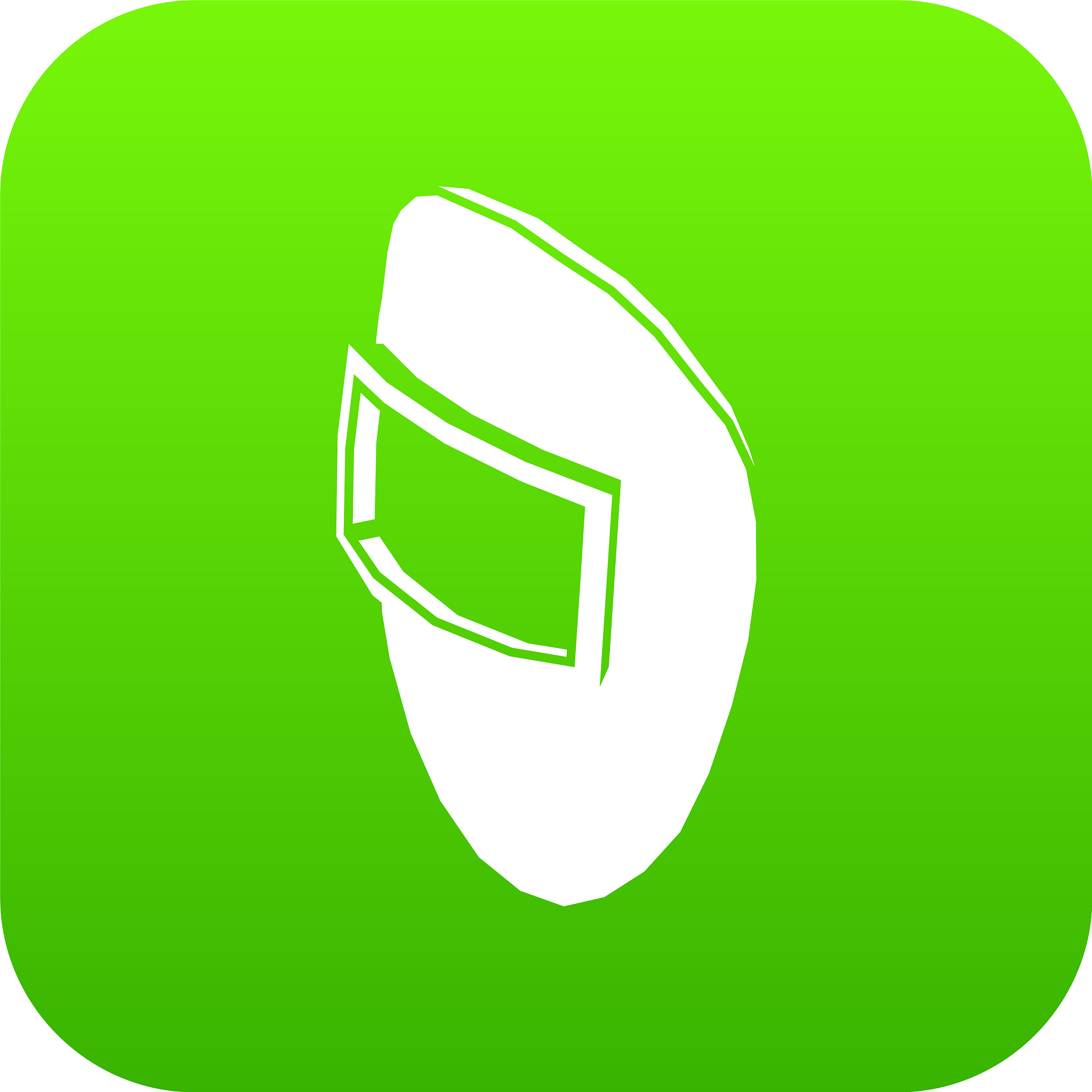 welding mask icon green