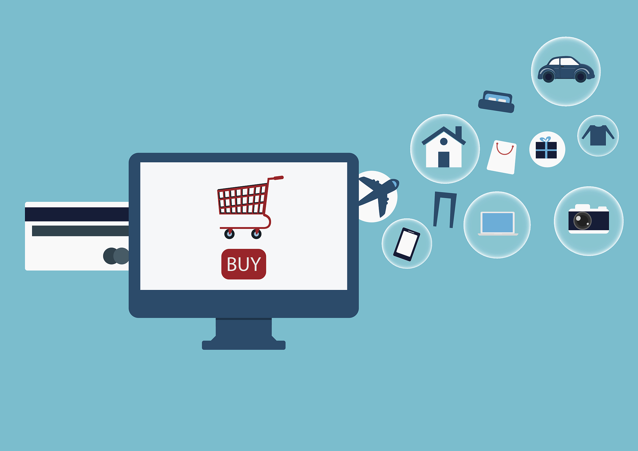 e-commerce and online shopping icons.