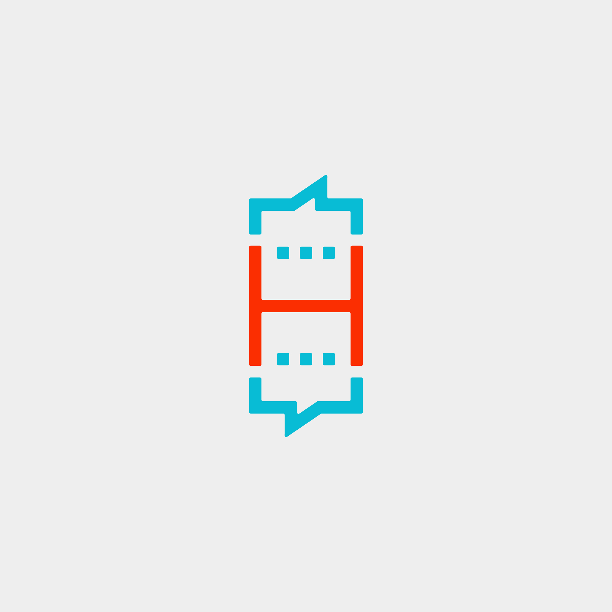 letter h chat logo template design