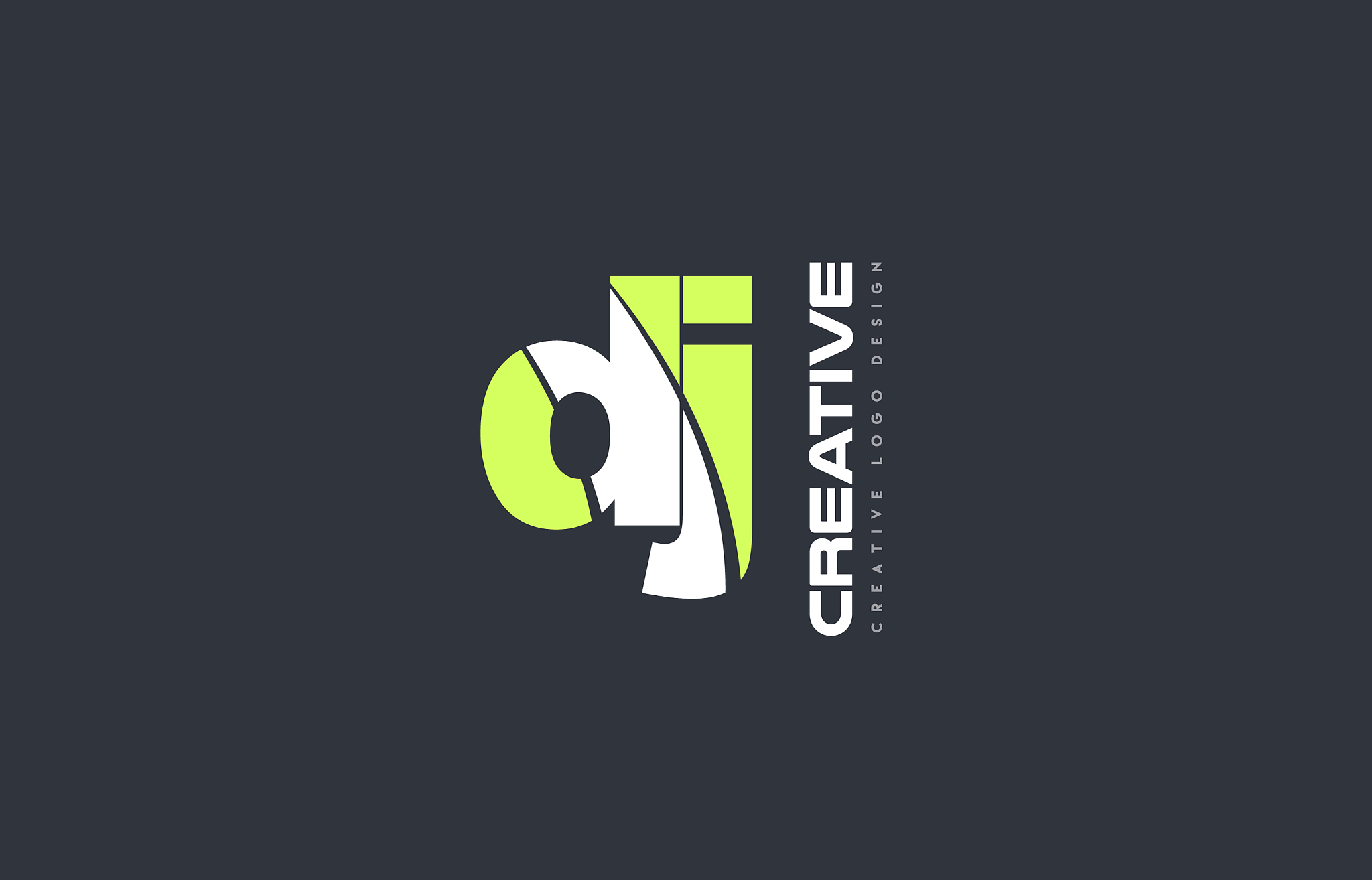 green letter dj d j combination logo icon company