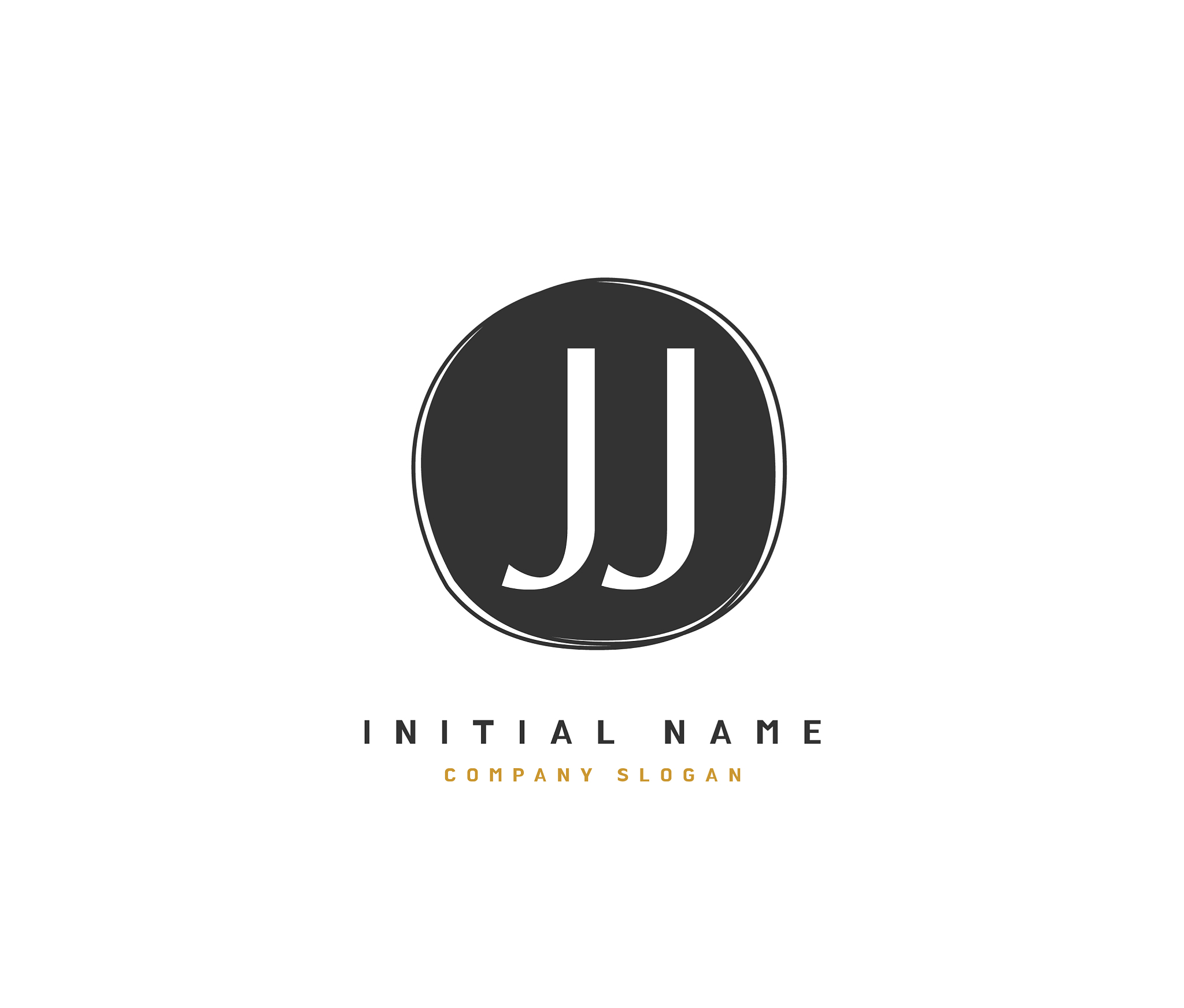 j jj beauty initial logo handwriting logo of