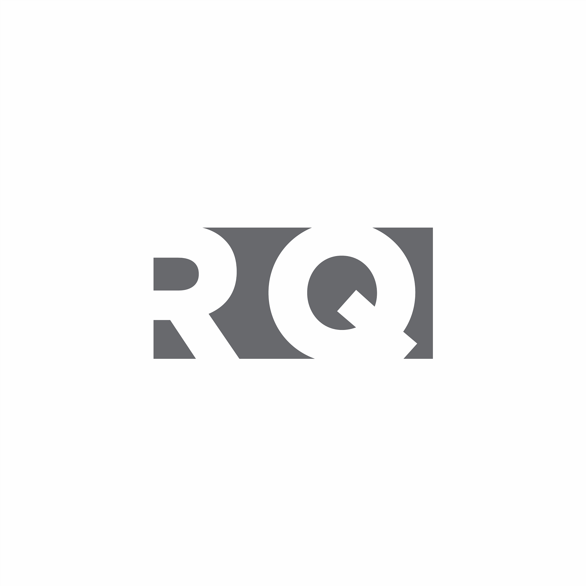 rq logo monogram with negative space style design