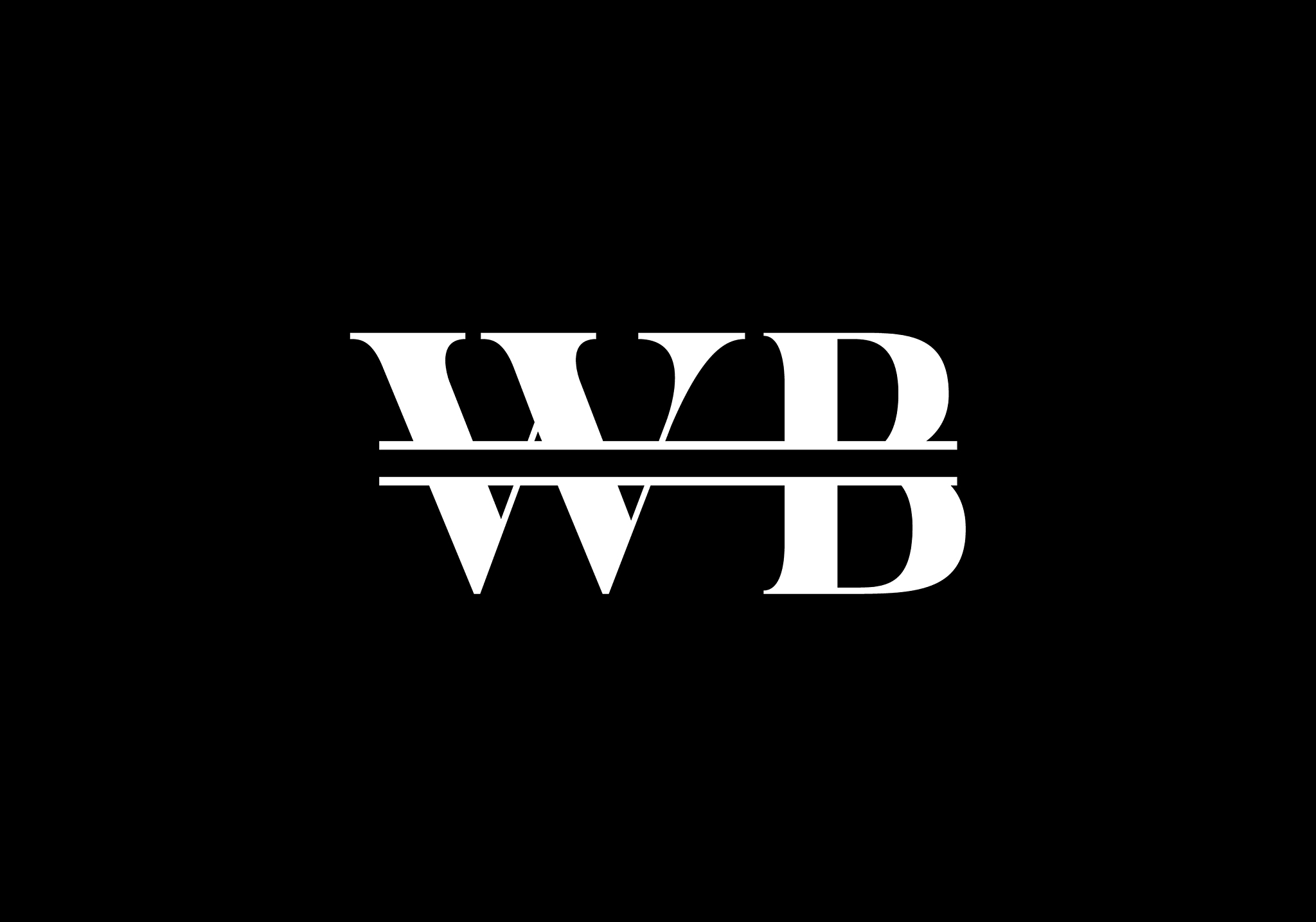 initial monogram letter w b logo design template