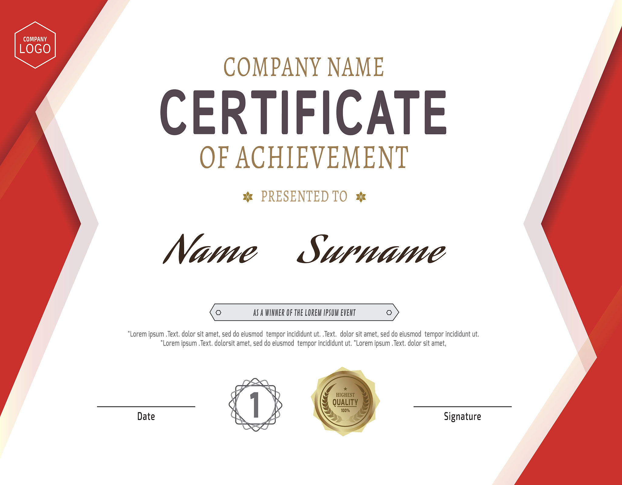certificate template vector cover business