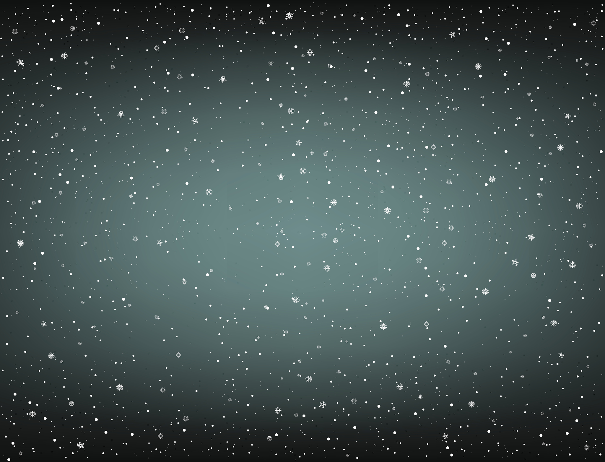 lot of snow on dark background