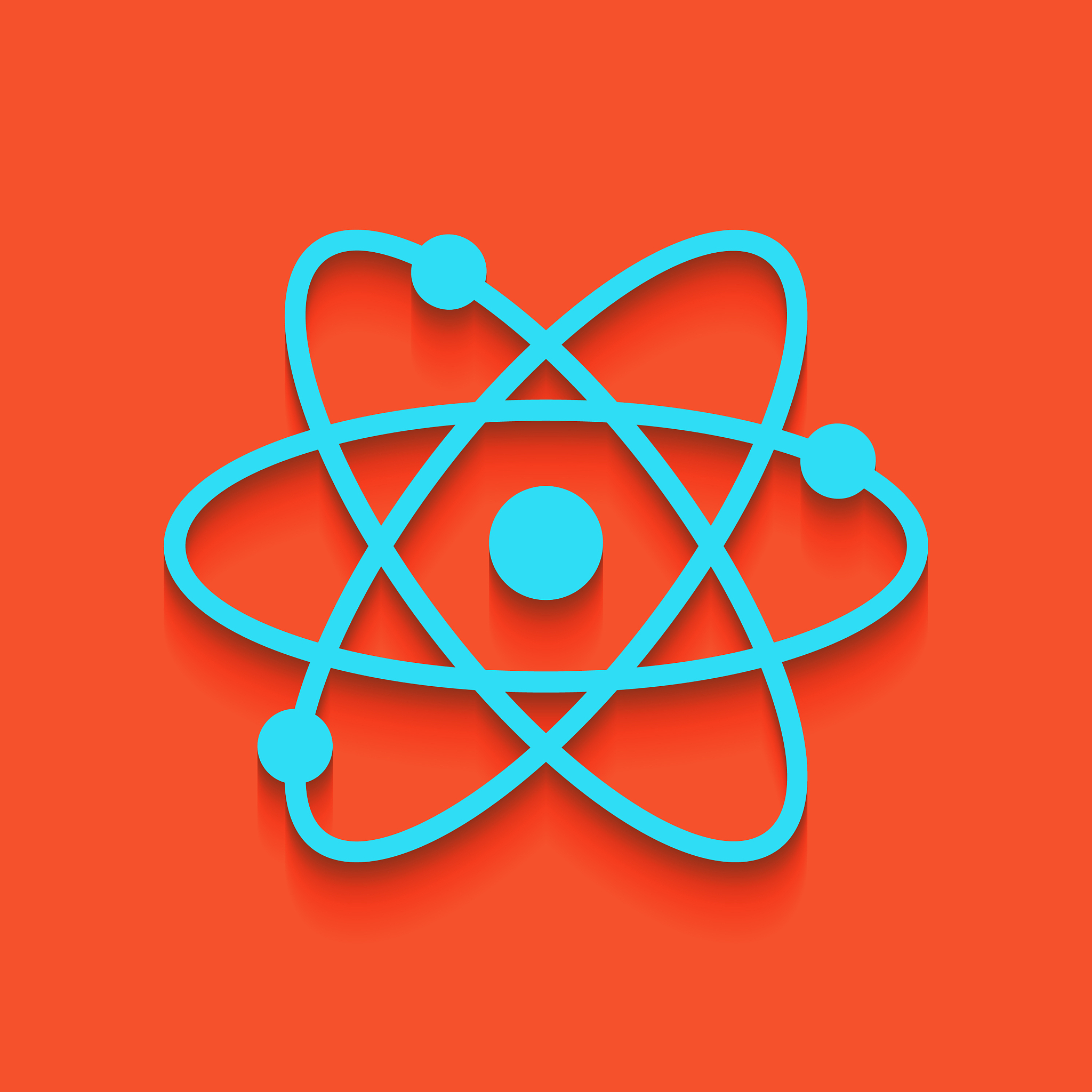 atom sign whitish icon on