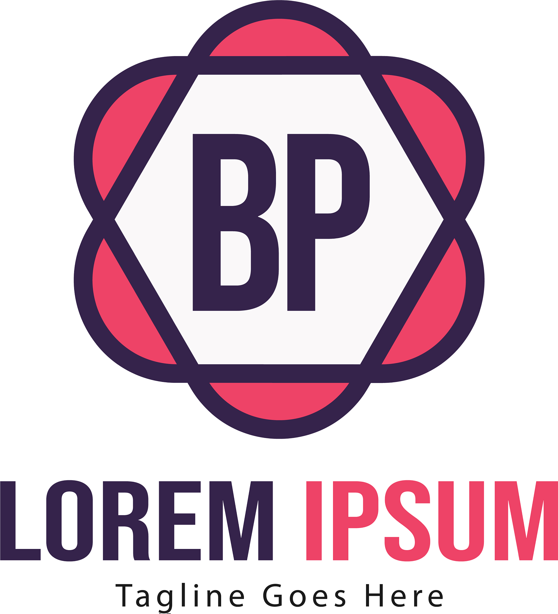 bp letter logo design creative modern bp letters
