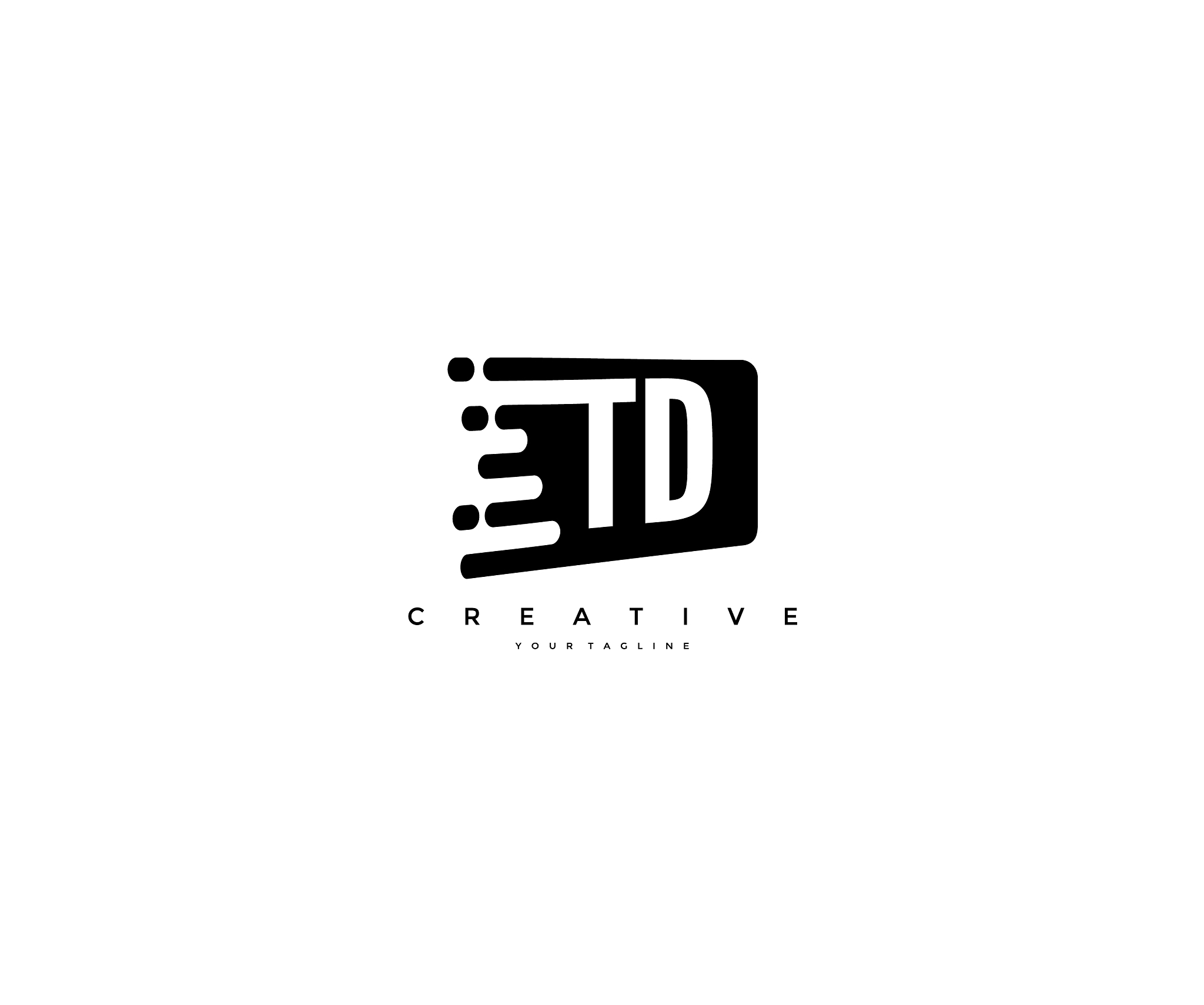 td letter with fast transition rectangle shape