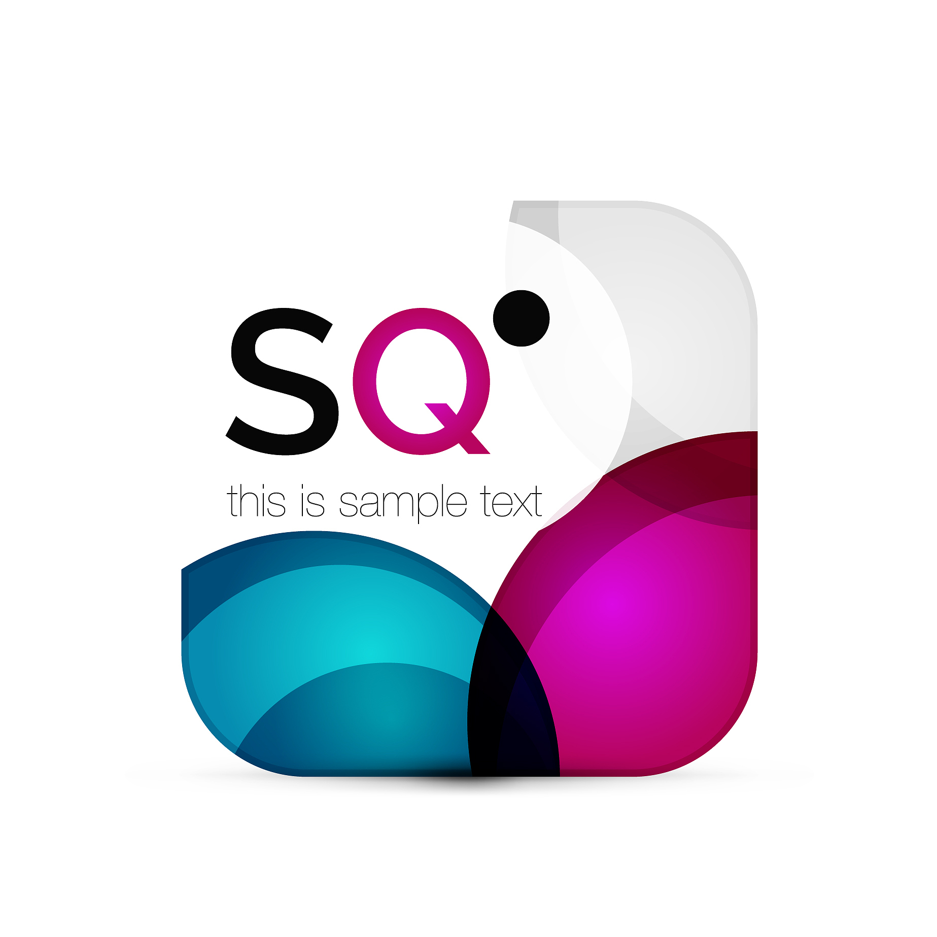 square geometric abstract business emblem
