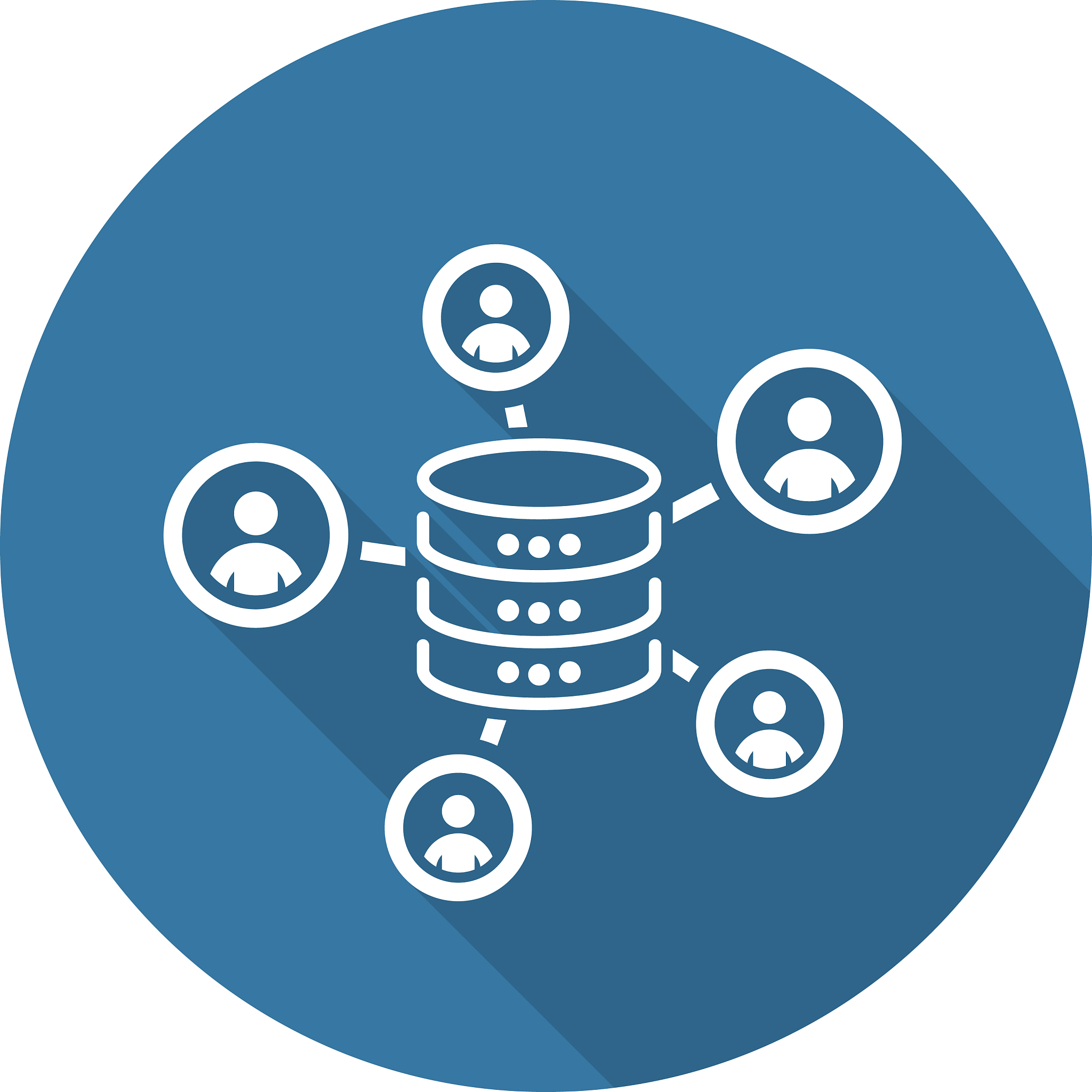 collecting data icon flat design
