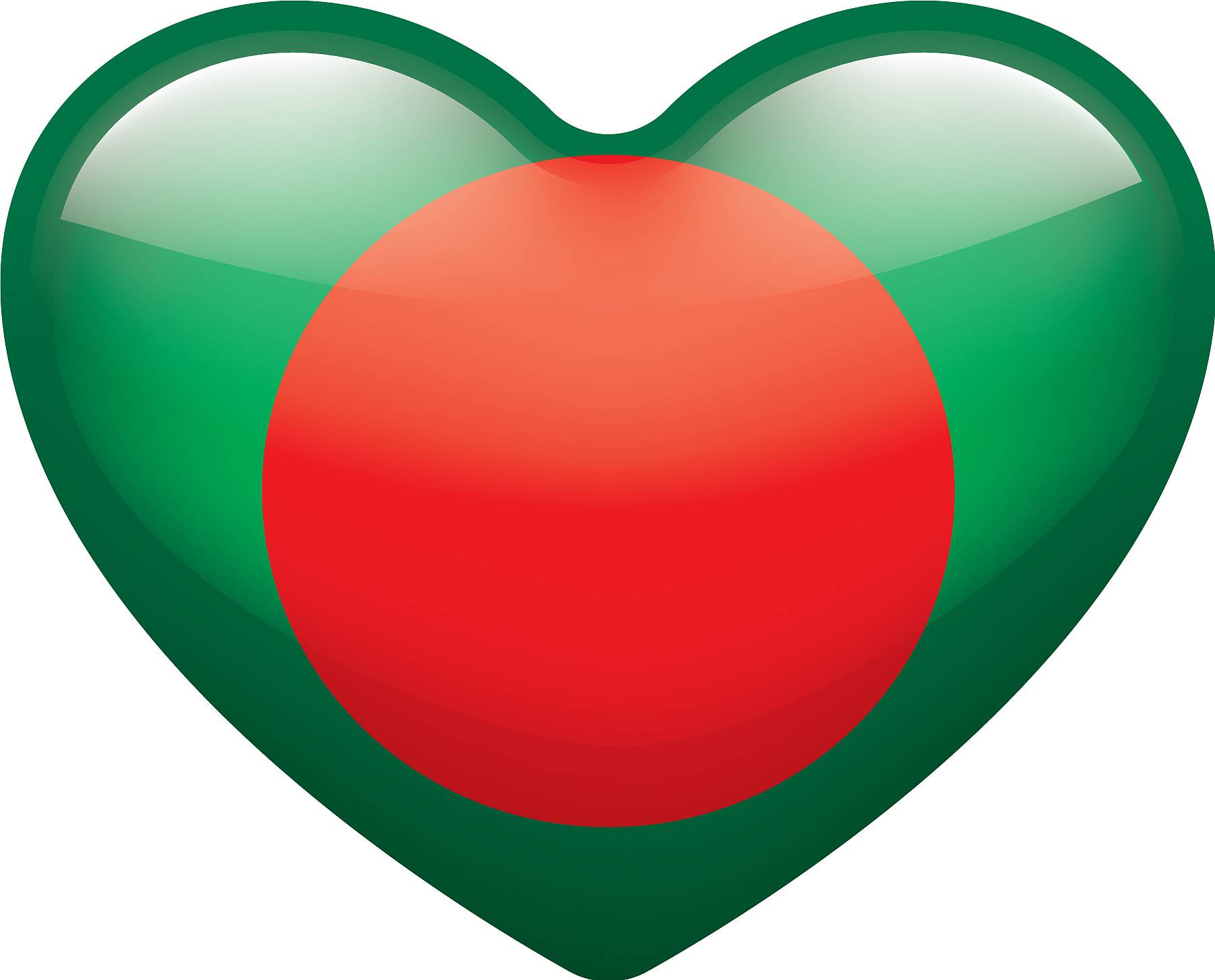 bangladesh flag on a white