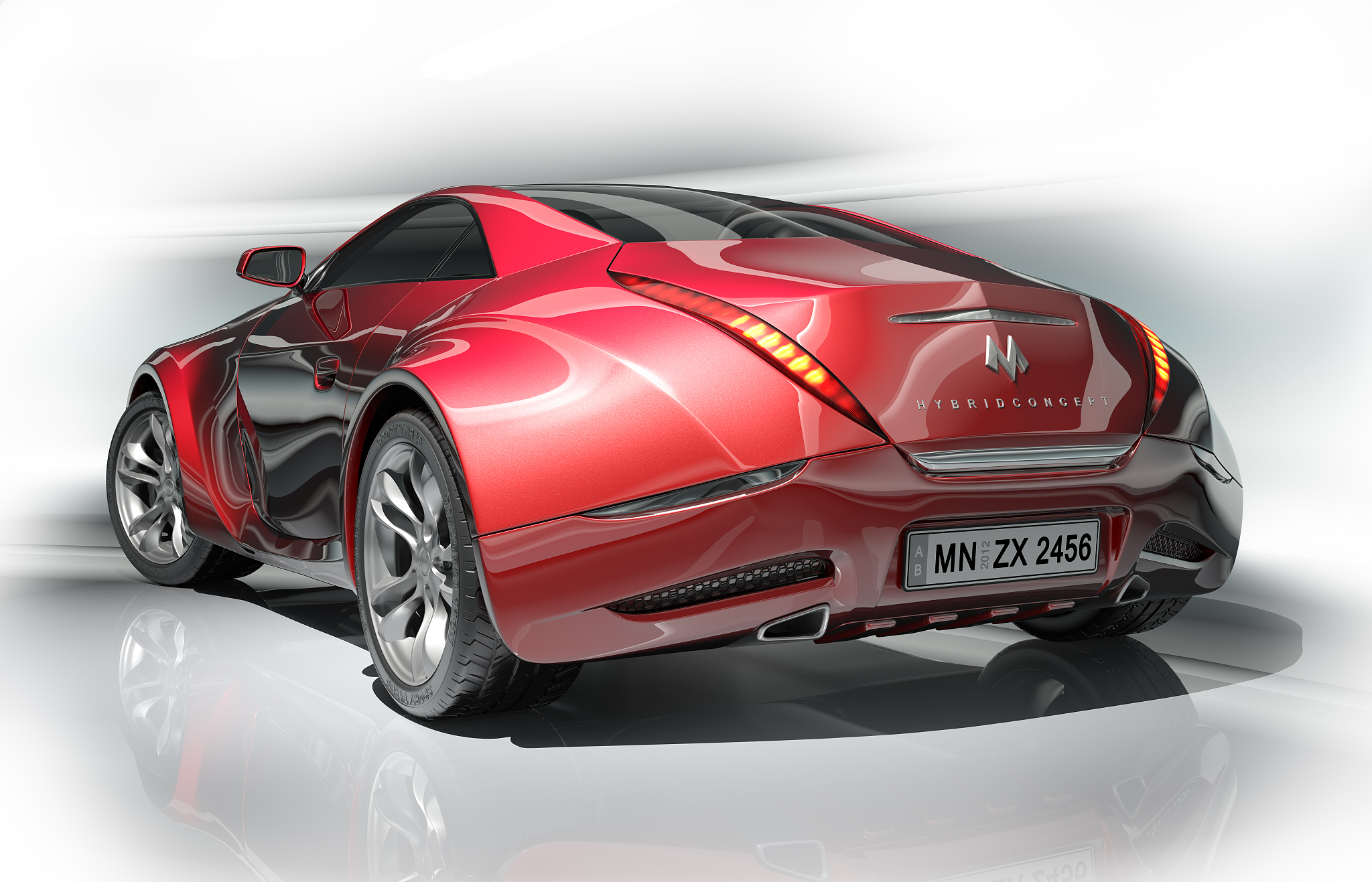 sports car on white background