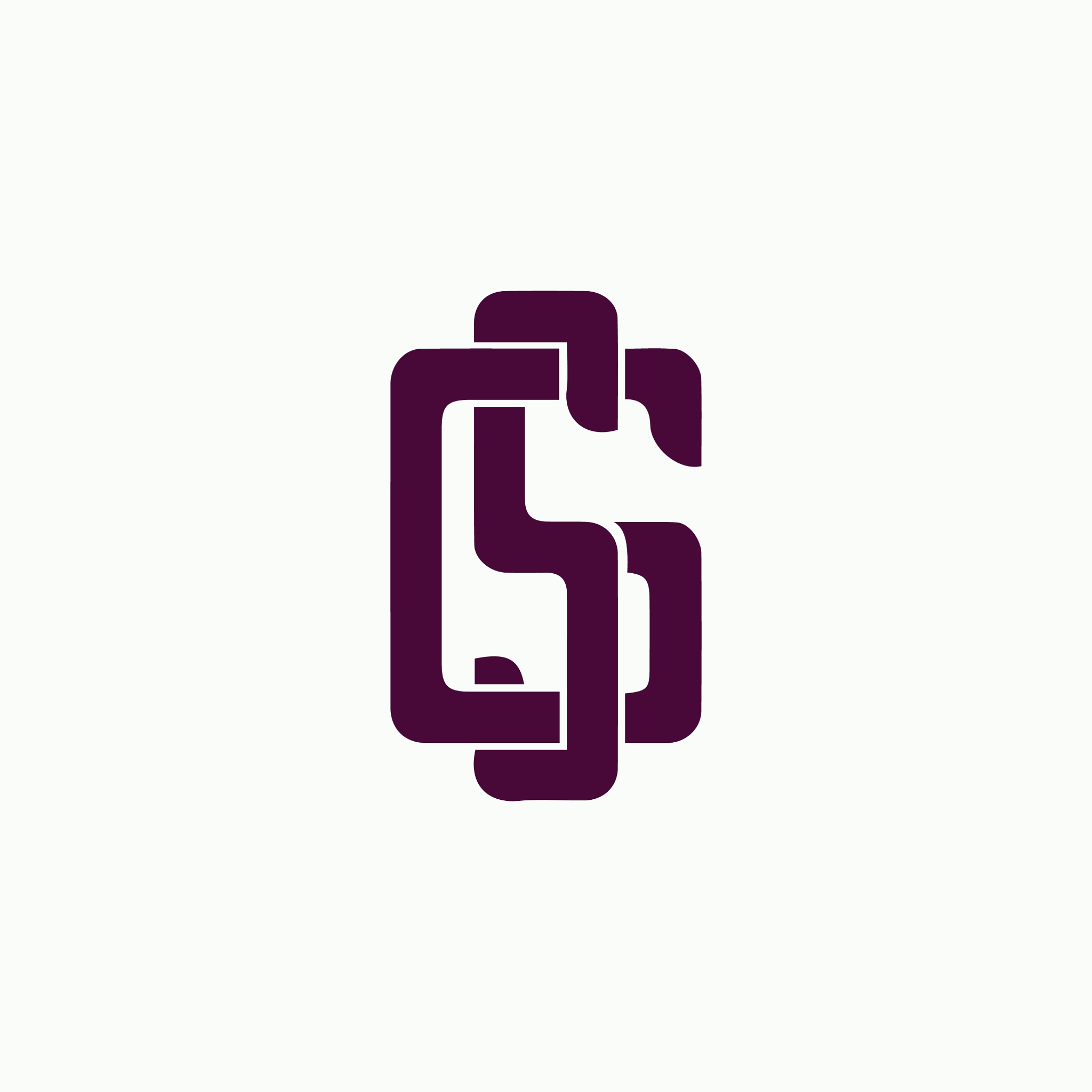 initial letter sg or gs logo design template