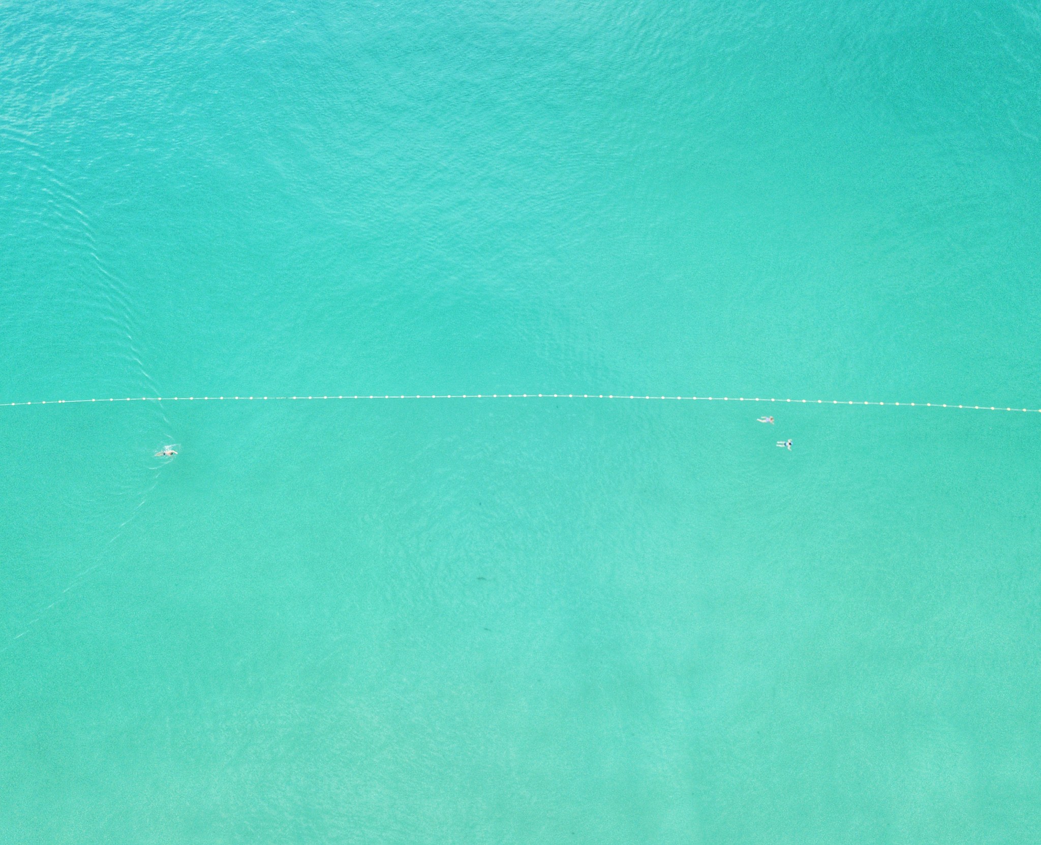 aerial view of turquoise seascape