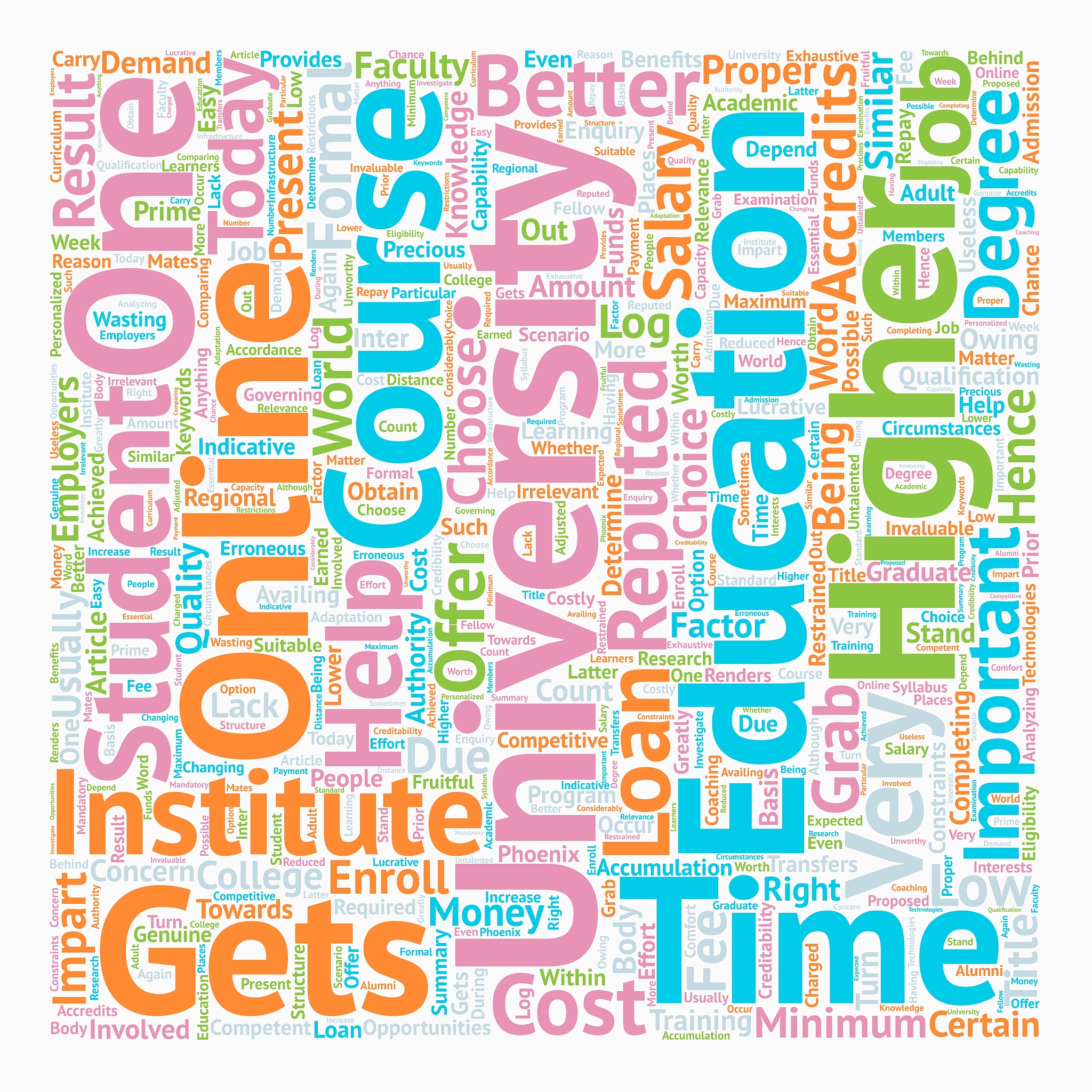 how to choose the right online university text