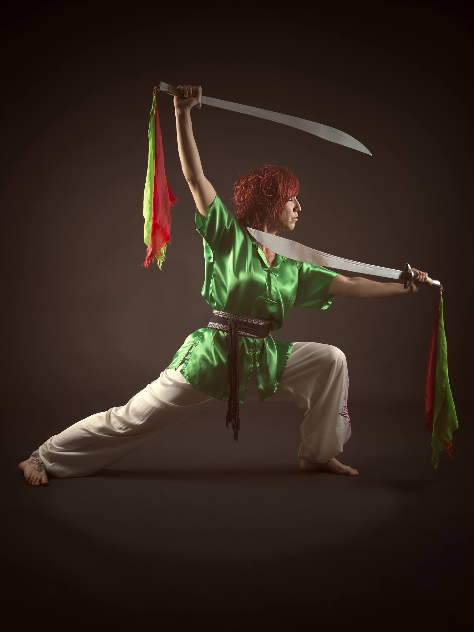young woman kung fu