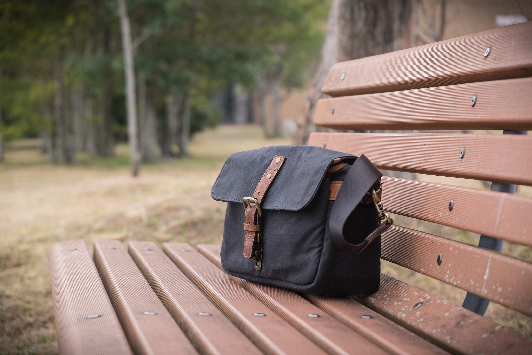 bag on bench