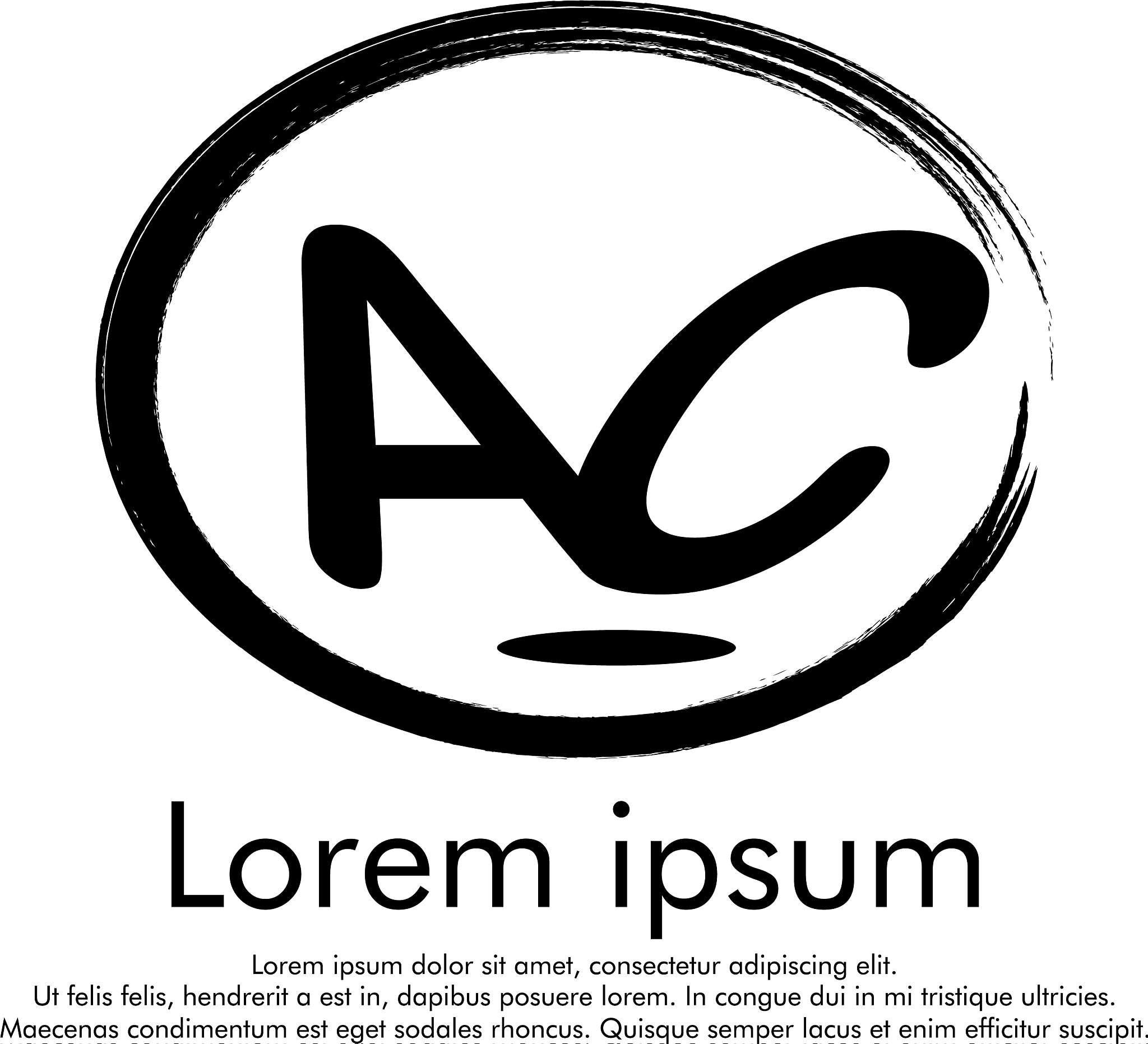 ac initial abstract logo concept for your company