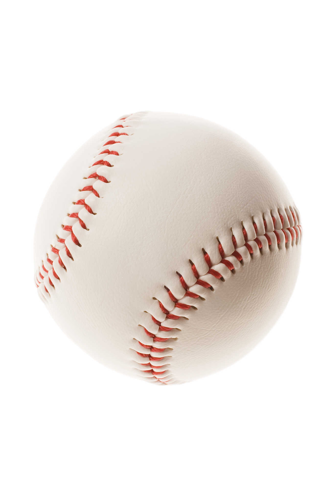 new baseball, overhead view
