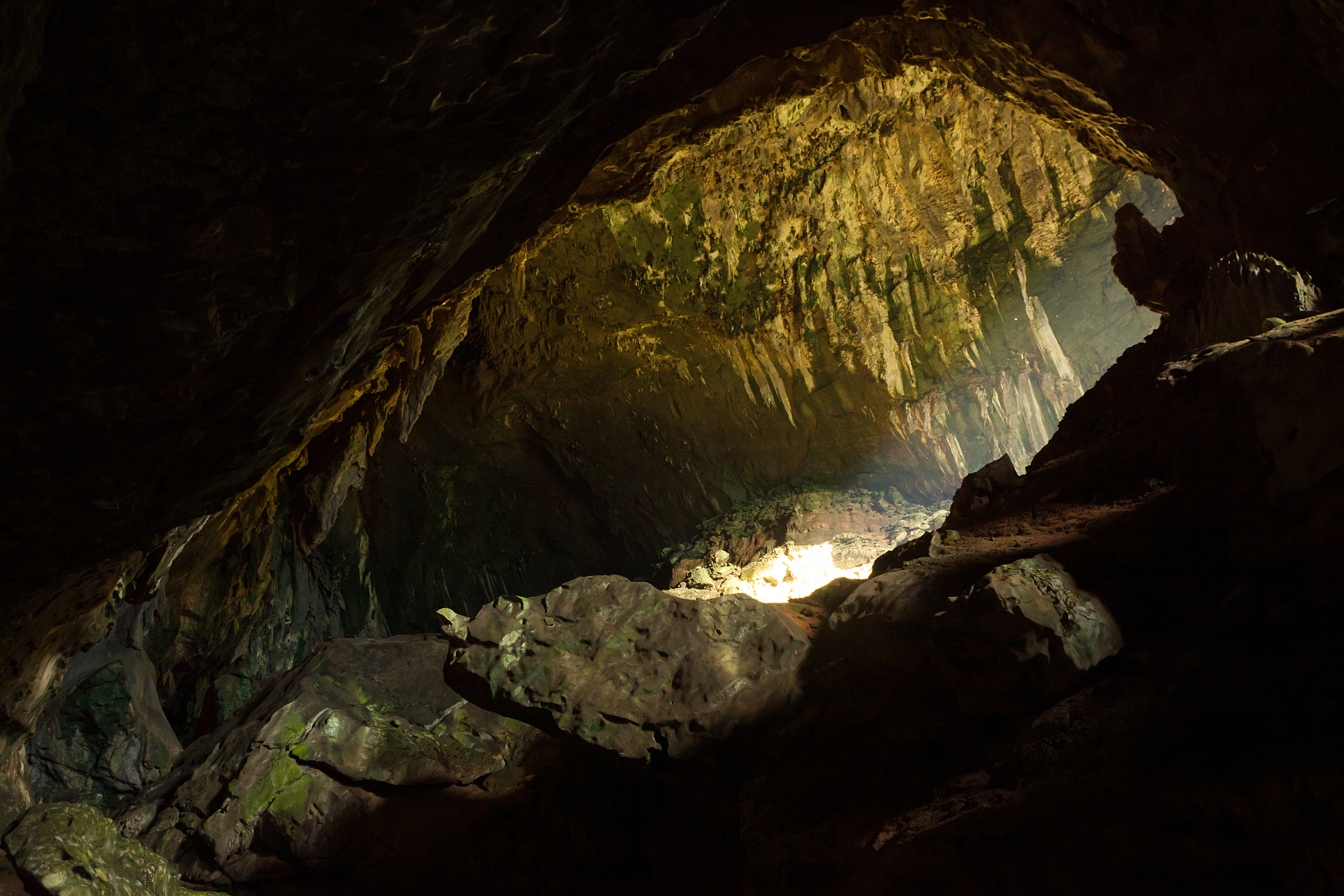 view inside deer cave in gunung mulu national park