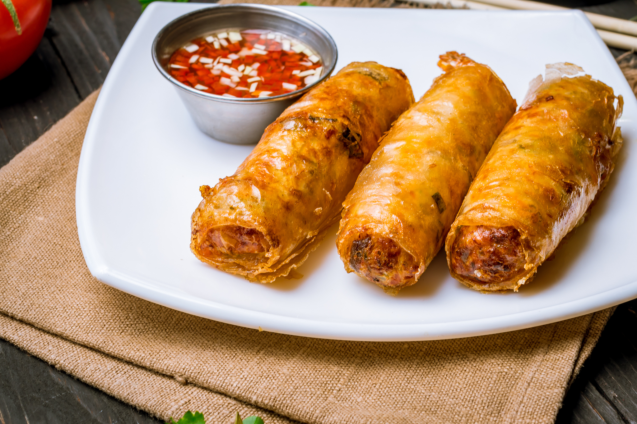 fried spring roll , vietnamese food